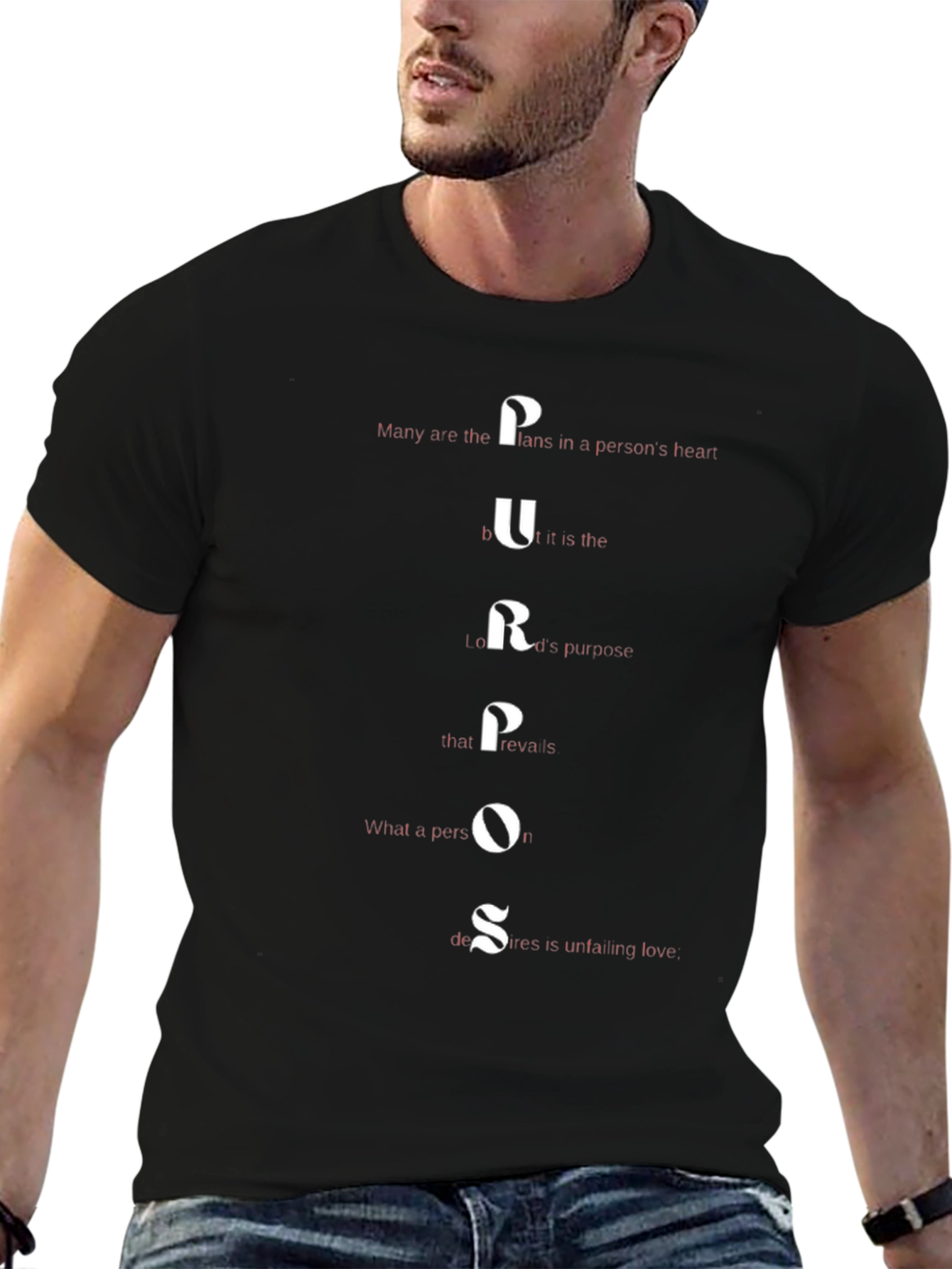 Purpose T-Shirt: Mens Black Graphic Tee