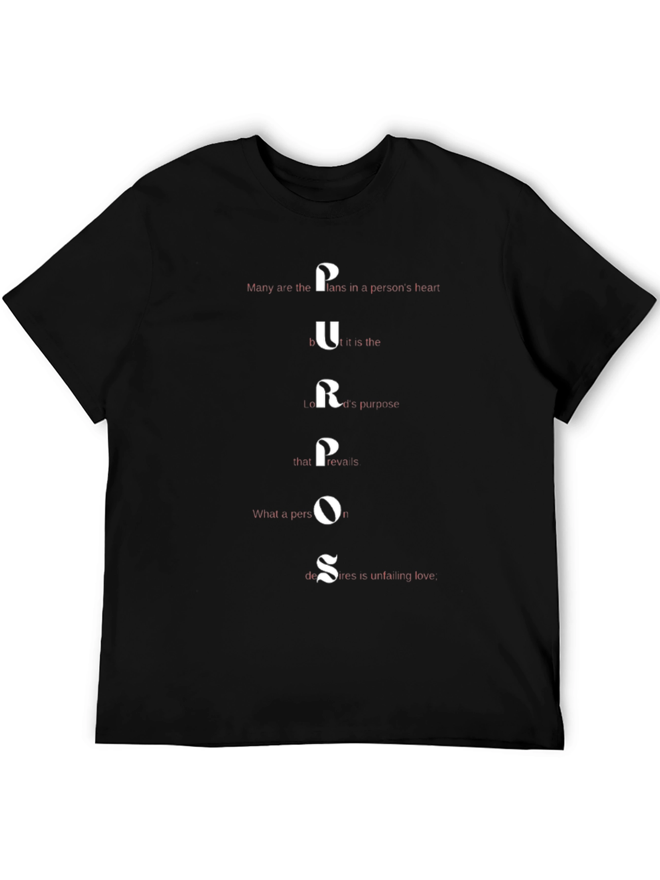 Purpose T-Shirt: Mens Black Graphic Tee