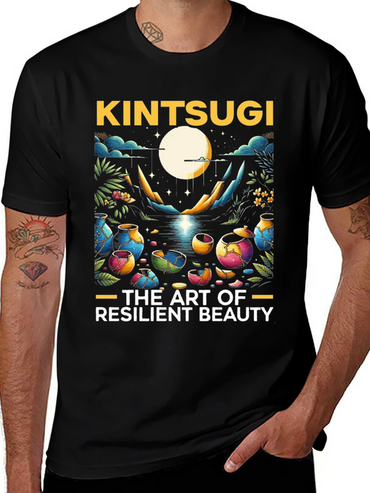 Kintsugi Art T-Shirt - Resilient Beauty