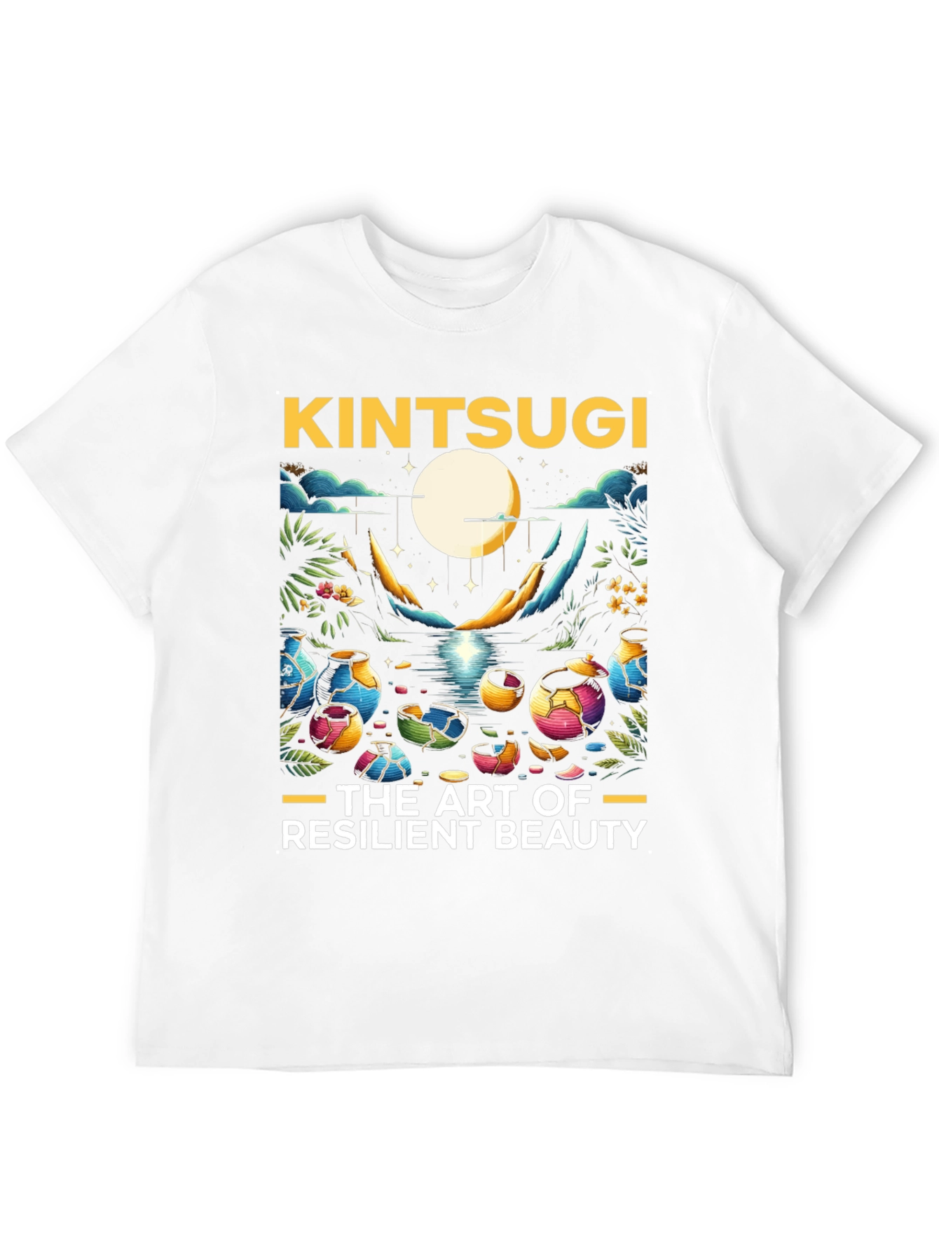 Kintsugi Art T-Shirt - Resilient Beauty