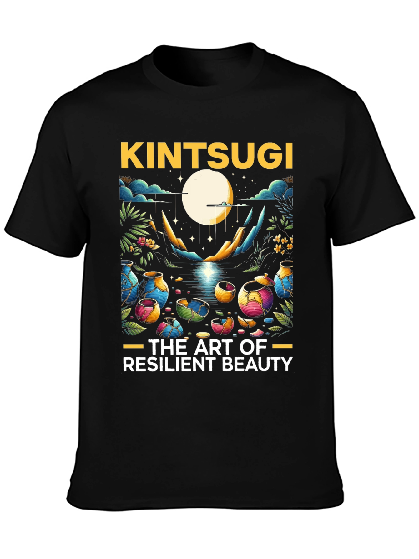 Kintsugi Art T-Shirt - Resilient Beauty