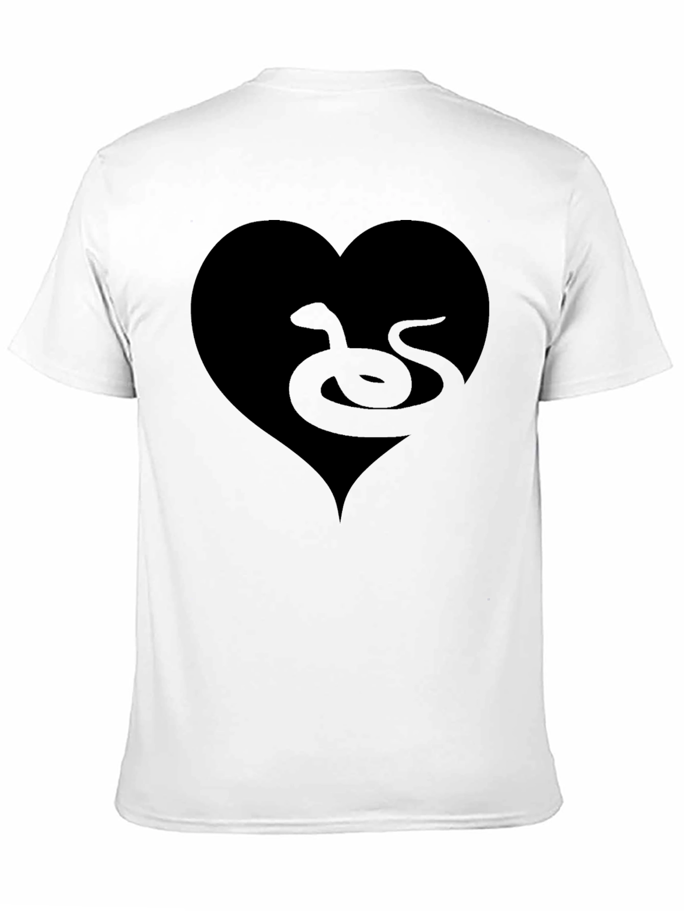 Heart Snake Graphic Tee - Black