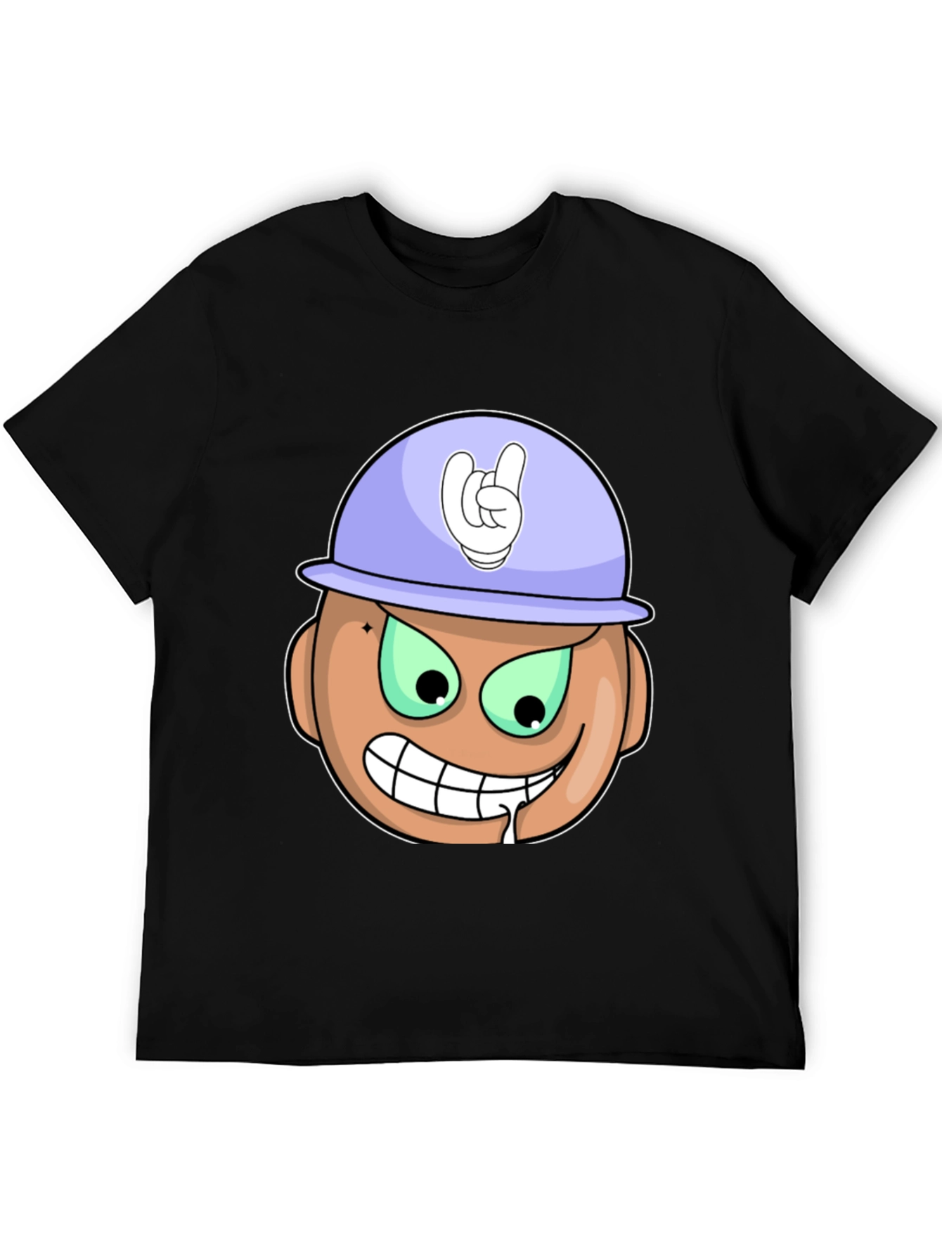 Cartoon Grinning Face T-Shirt