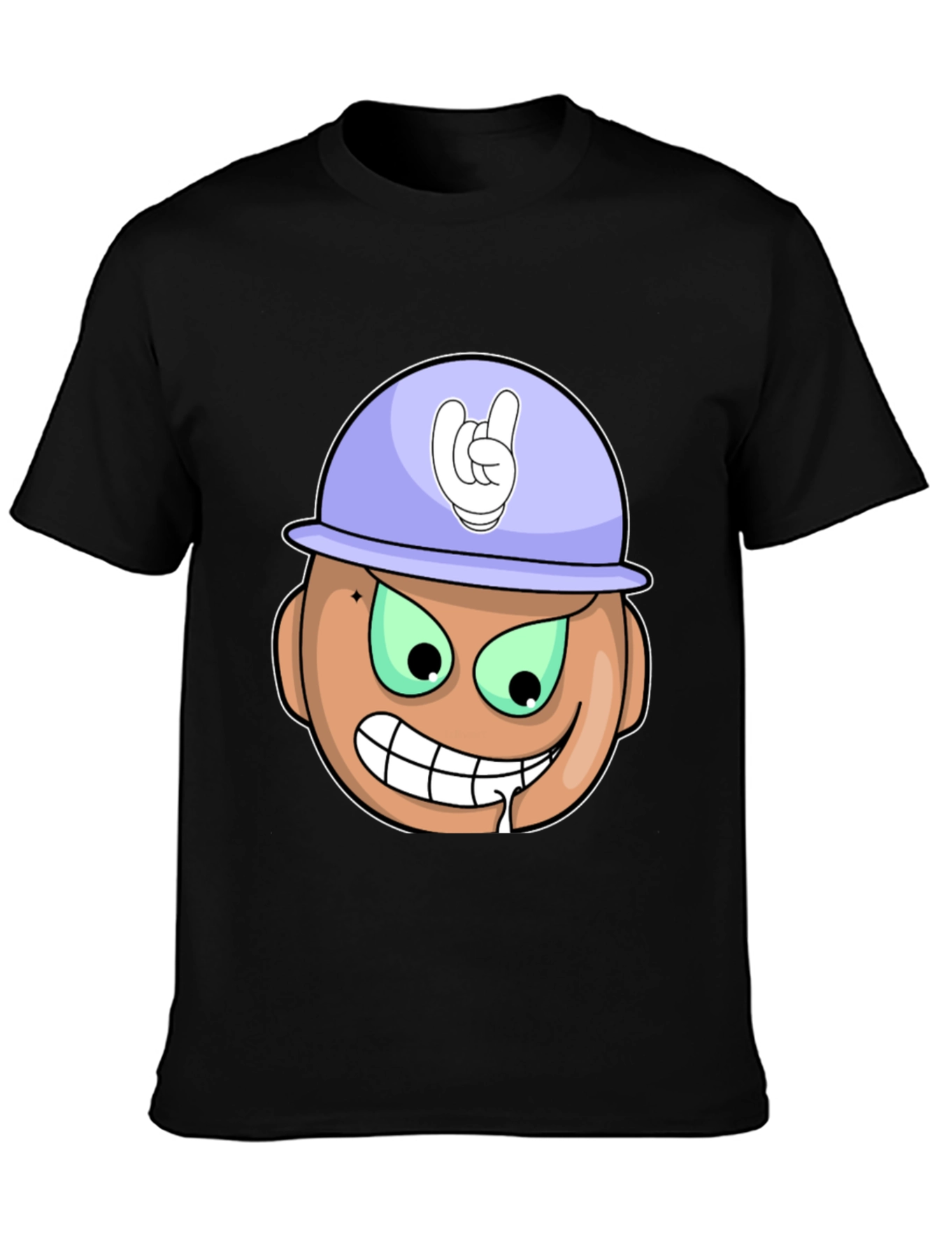 Cartoon Grinning Face T-Shirt