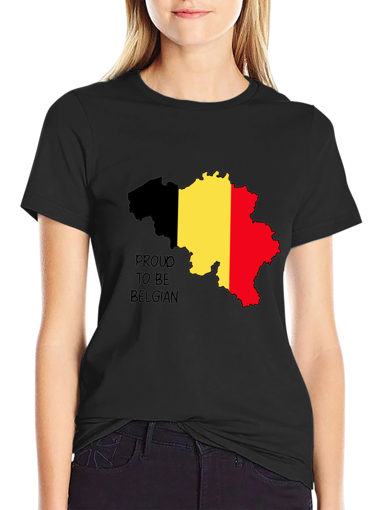 Proud to be Belgian Black T-Shirt