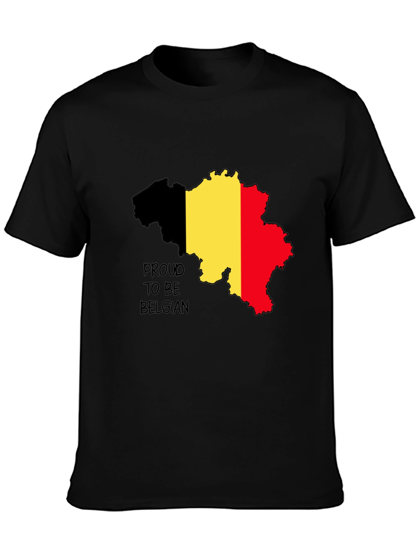 Proud to be Belgian Black T-Shirt