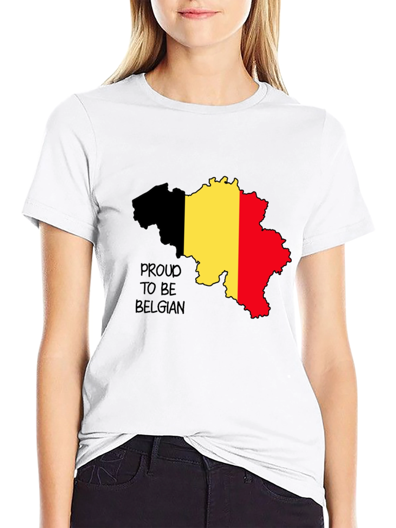 Proud to be Belgian Black T-Shirt