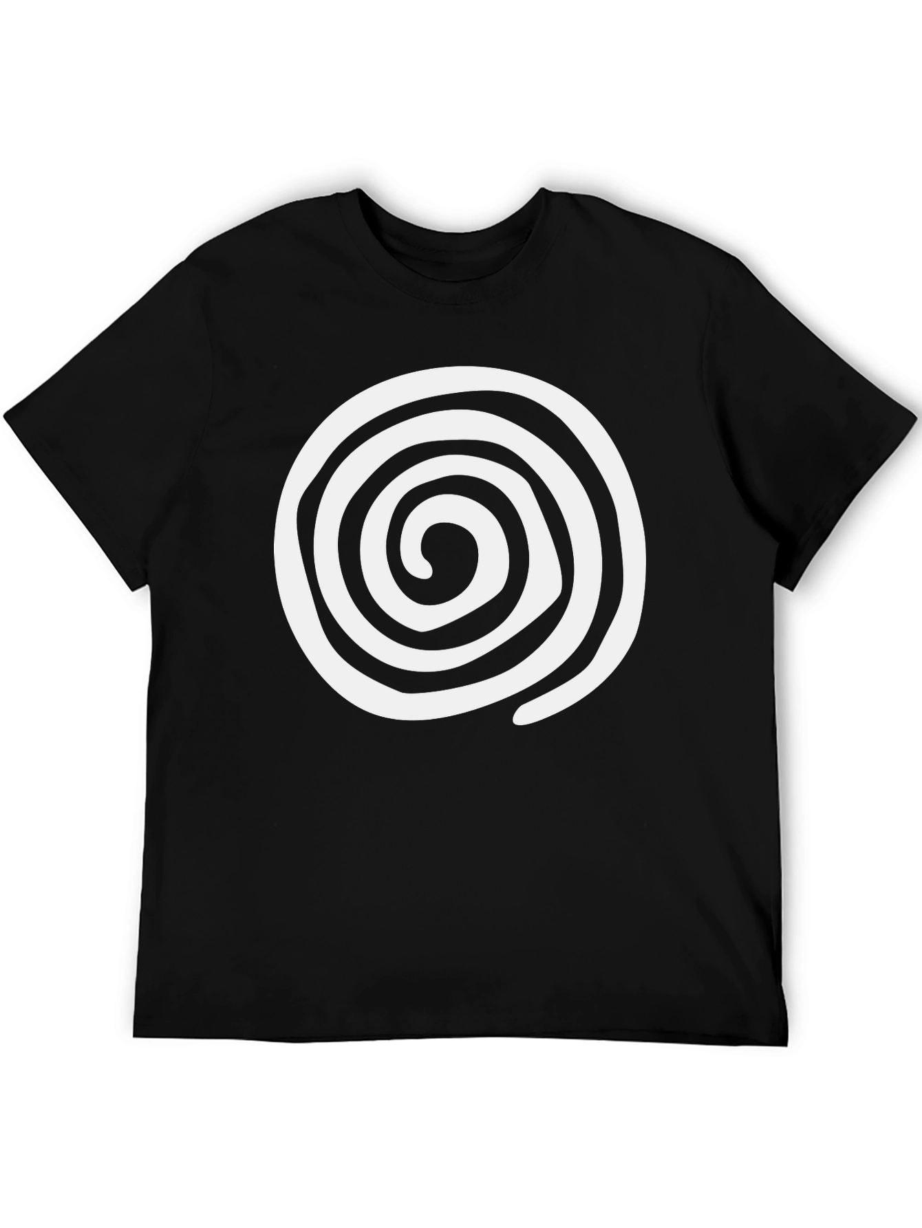 Spiral Graphic Black T-Shirt - Casual Cotton Tee