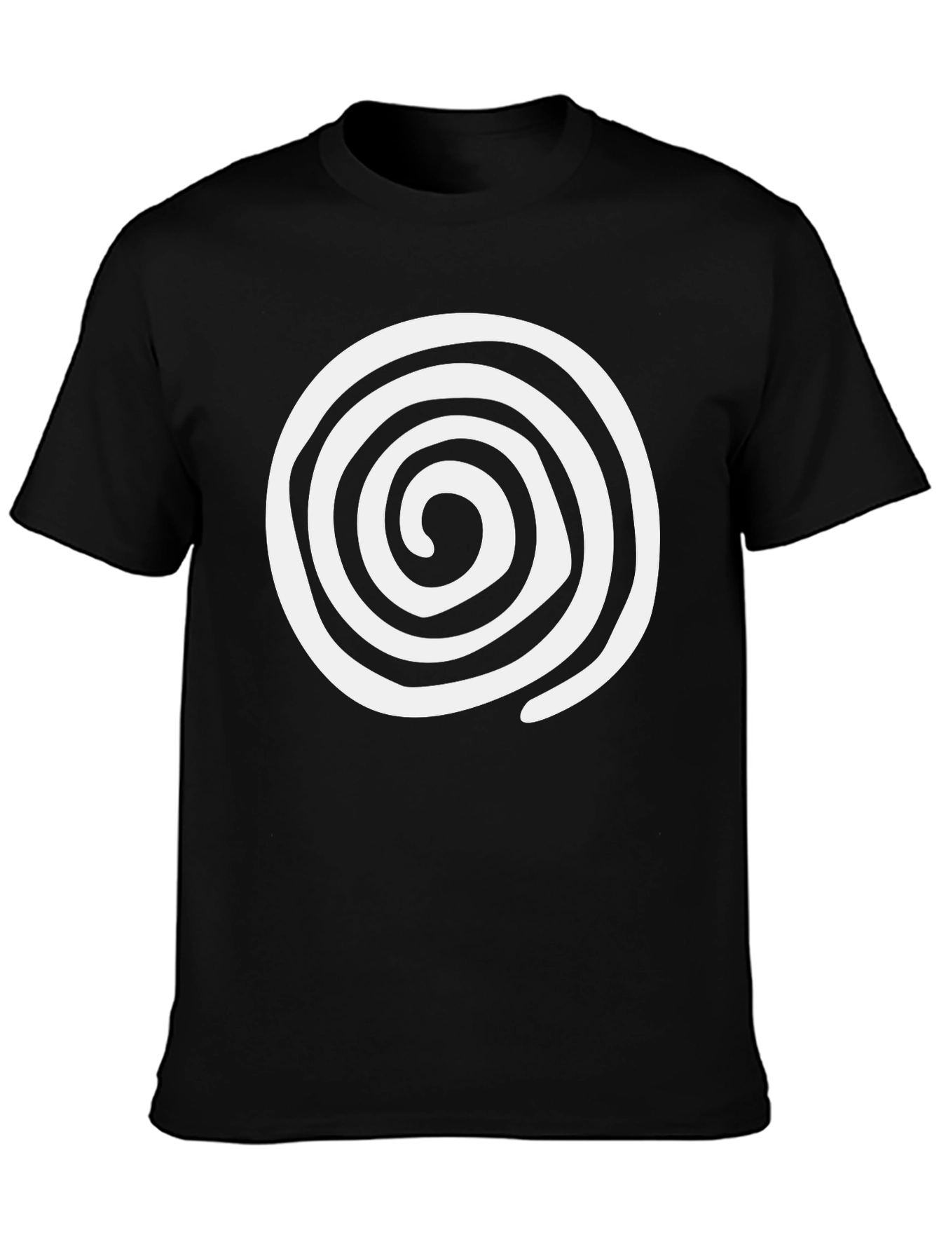 Spiral Graphic Black T-Shirt - Casual Cotton Tee
