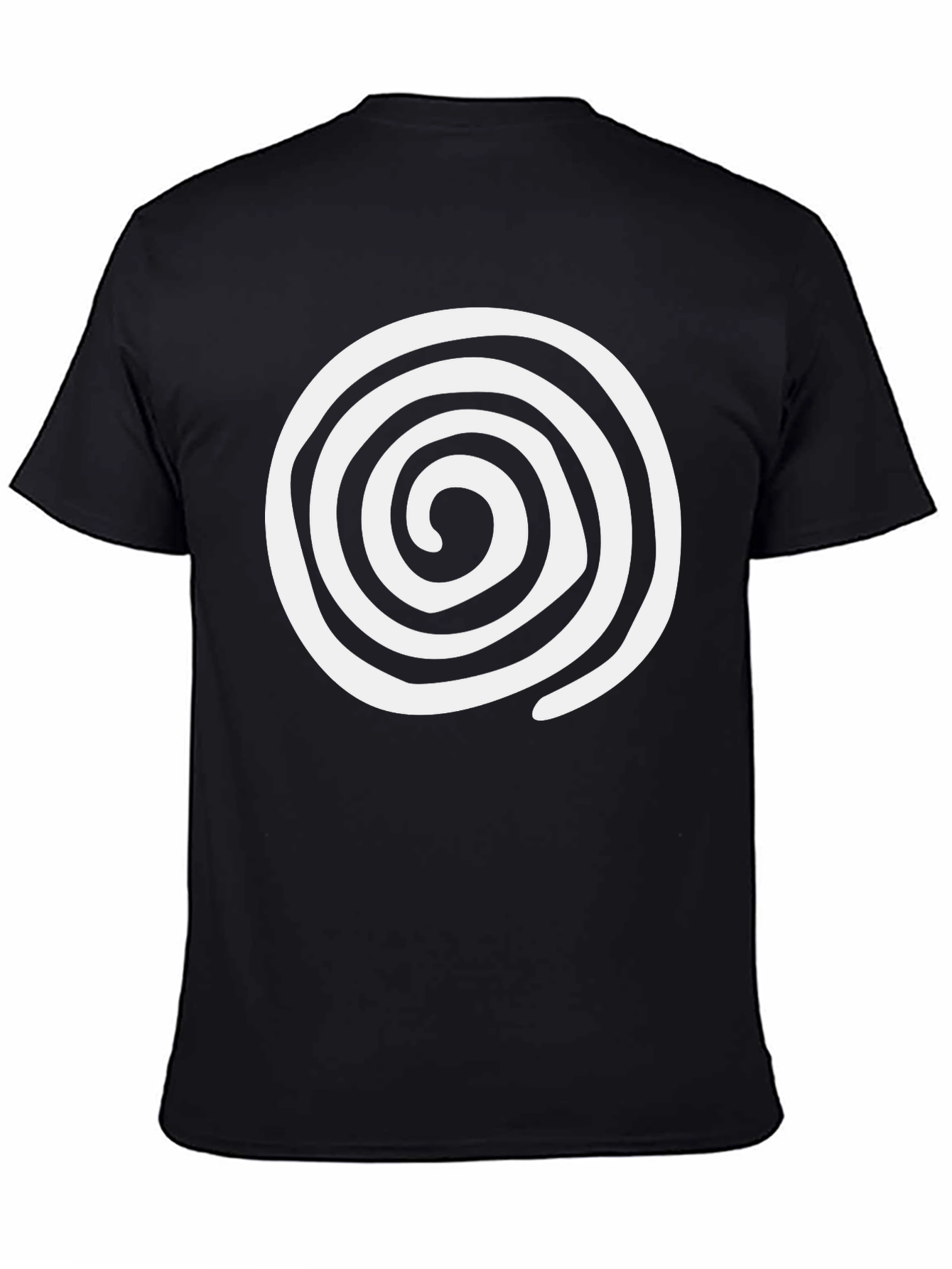 Spiral Graphic Black T-Shirt - Casual Cotton Tee