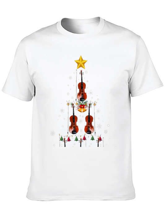 Violin Christmas Tree T-Shirt