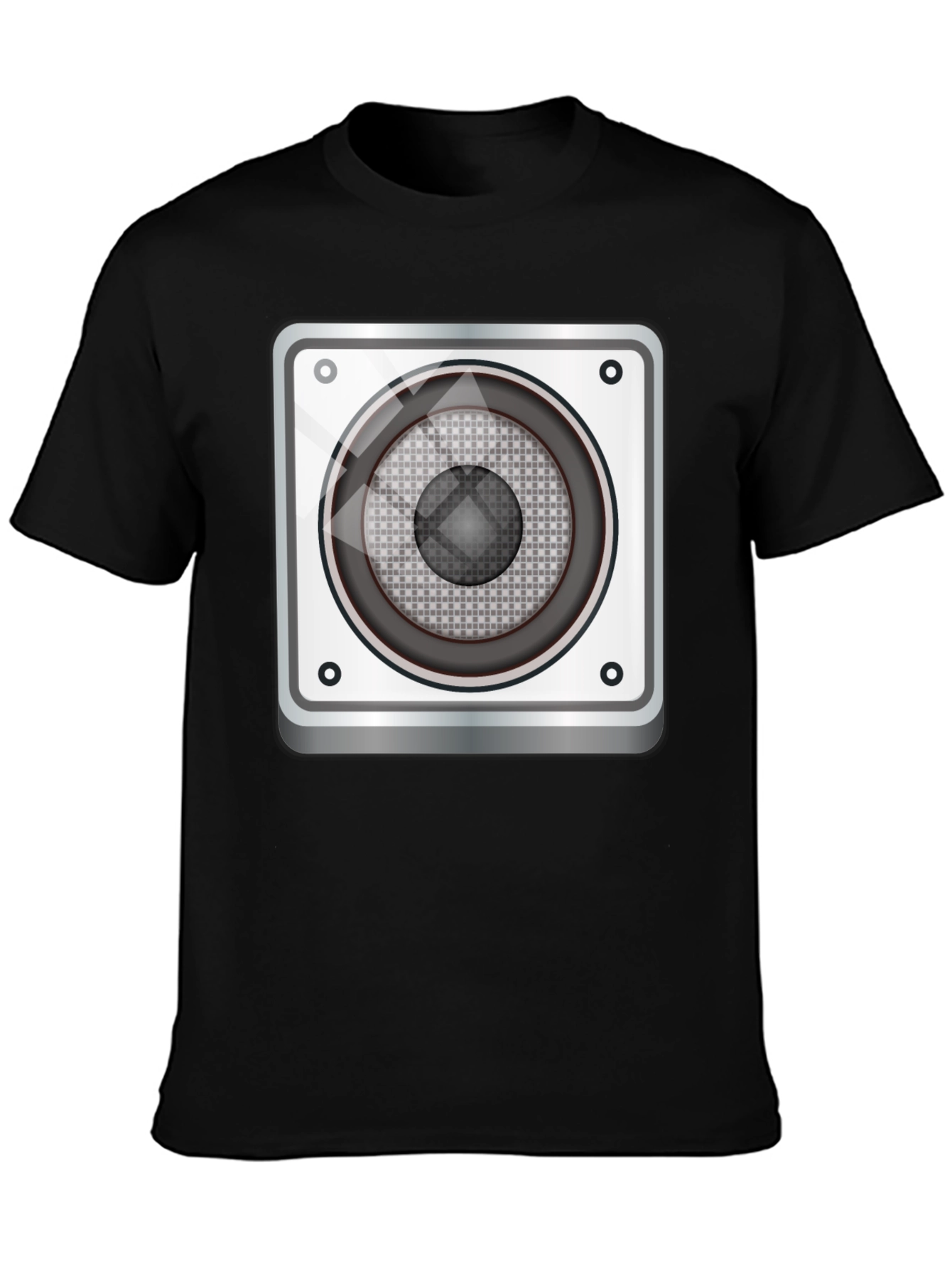 Speaker Graphic Tee - Black Cotton Blend