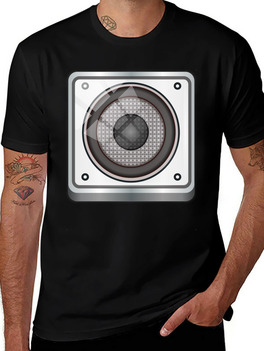 Speaker Graphic Tee - Black Cotton Blend