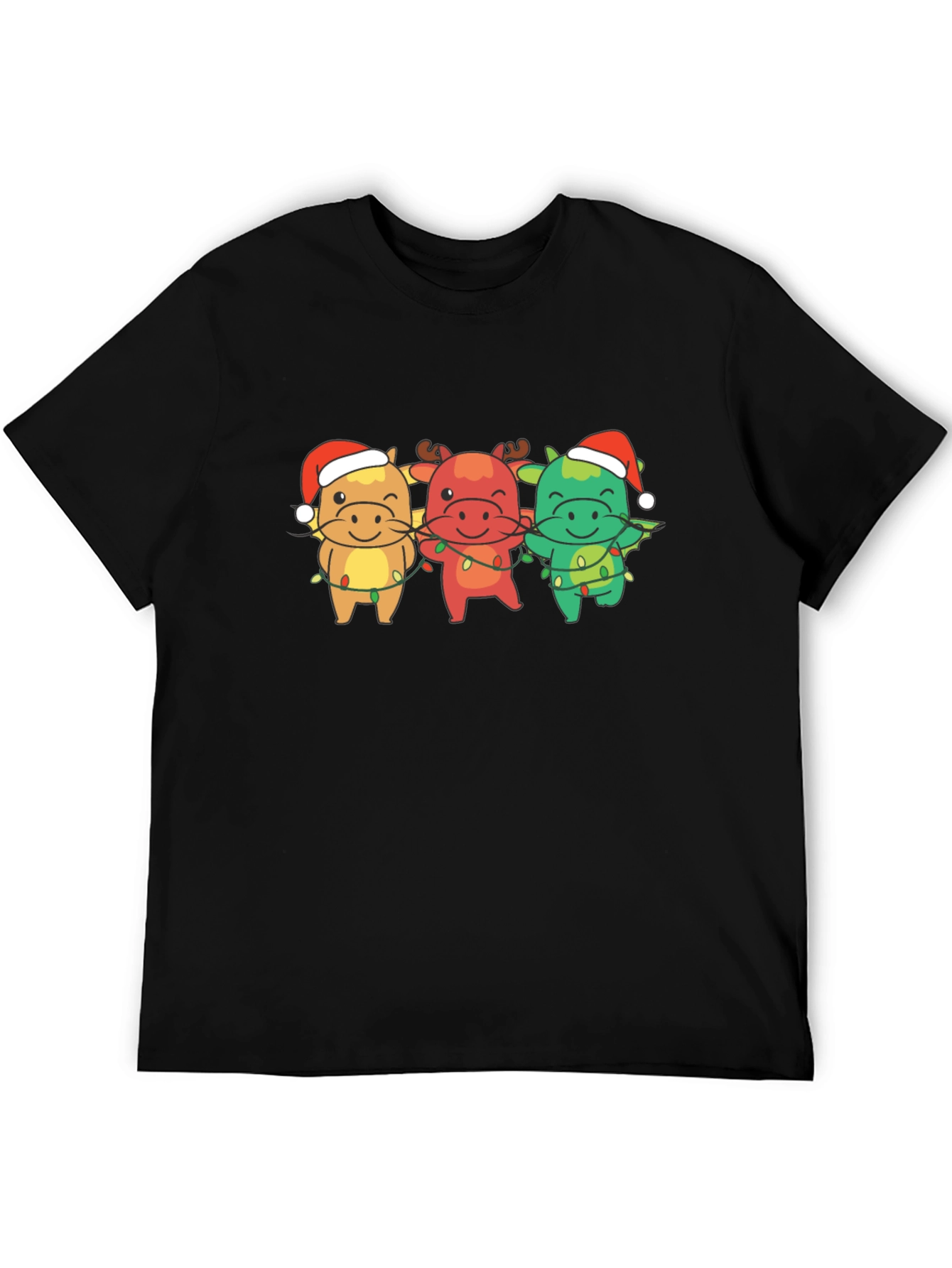 Festive Christmas Cows Graphic Tee