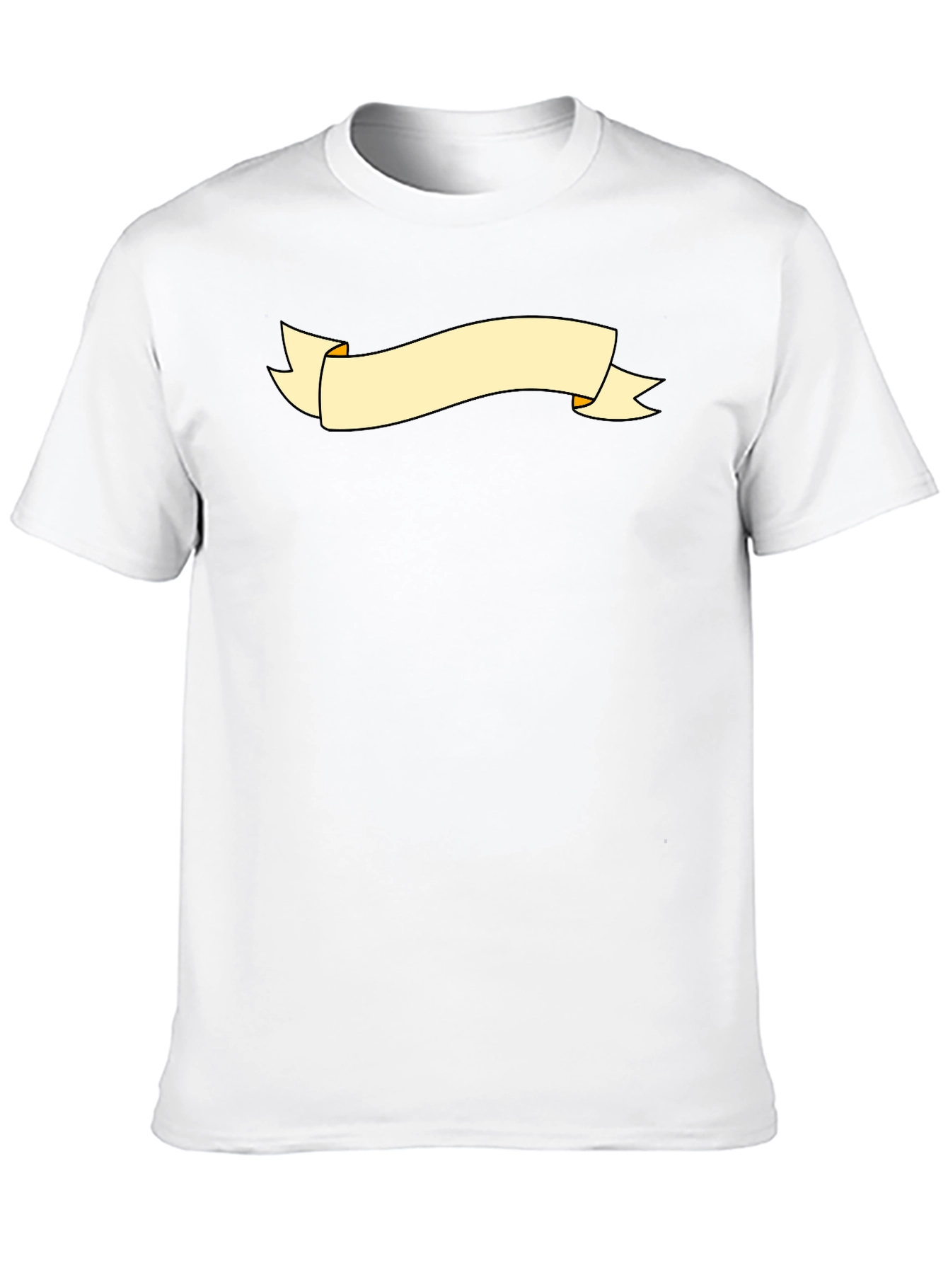 Black Graphic Tee with Banner Design