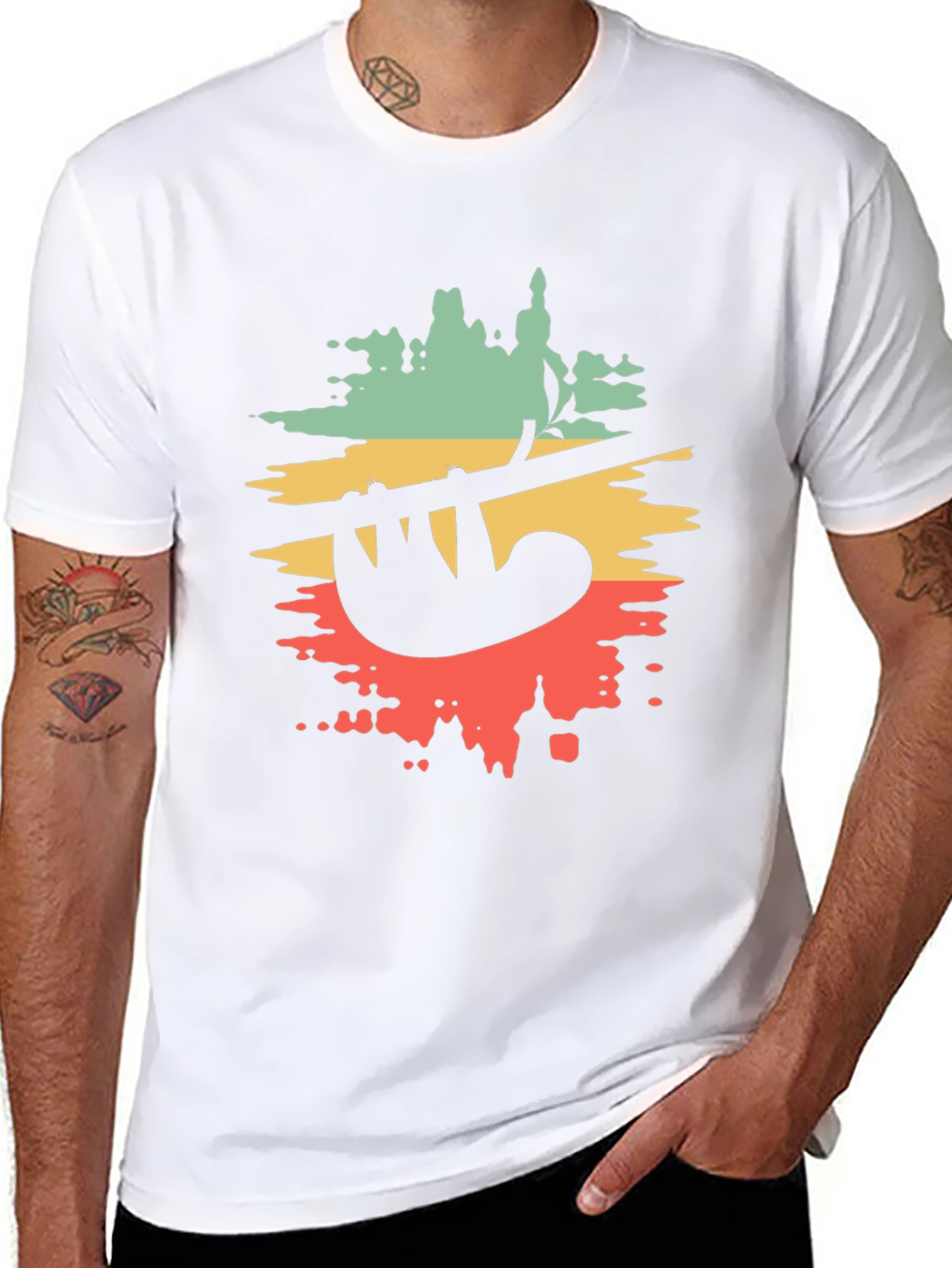 Retro Sloth Graphic Tee - Cool Relaxed Style