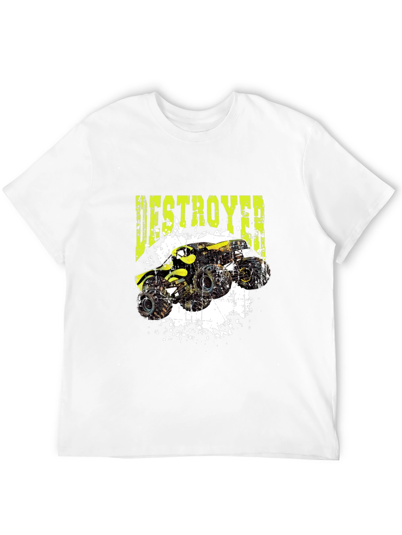 Monster Truck Destroyer Graphic T-Shirt - Black