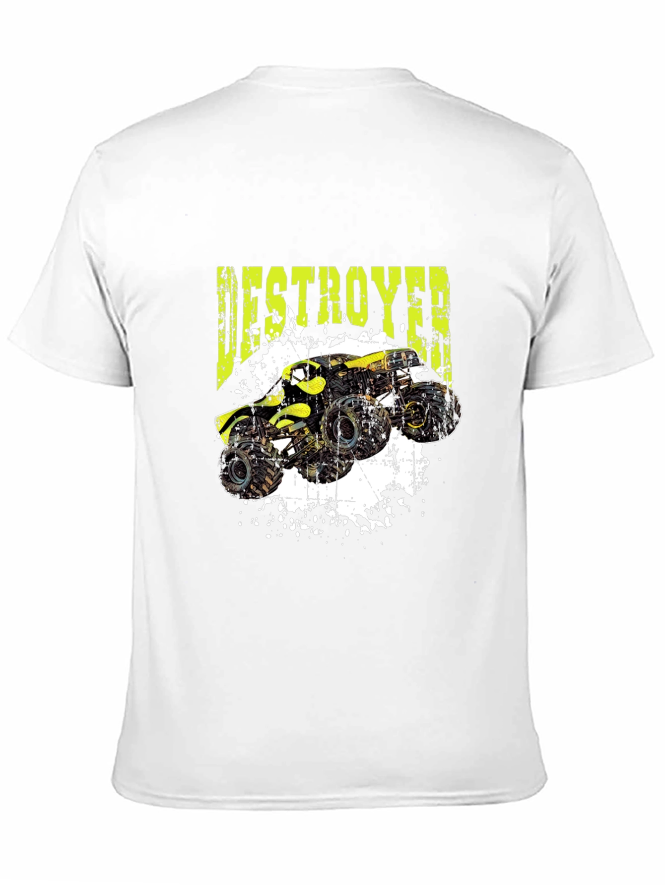 Monster Truck Destroyer Graphic T-Shirt - Black