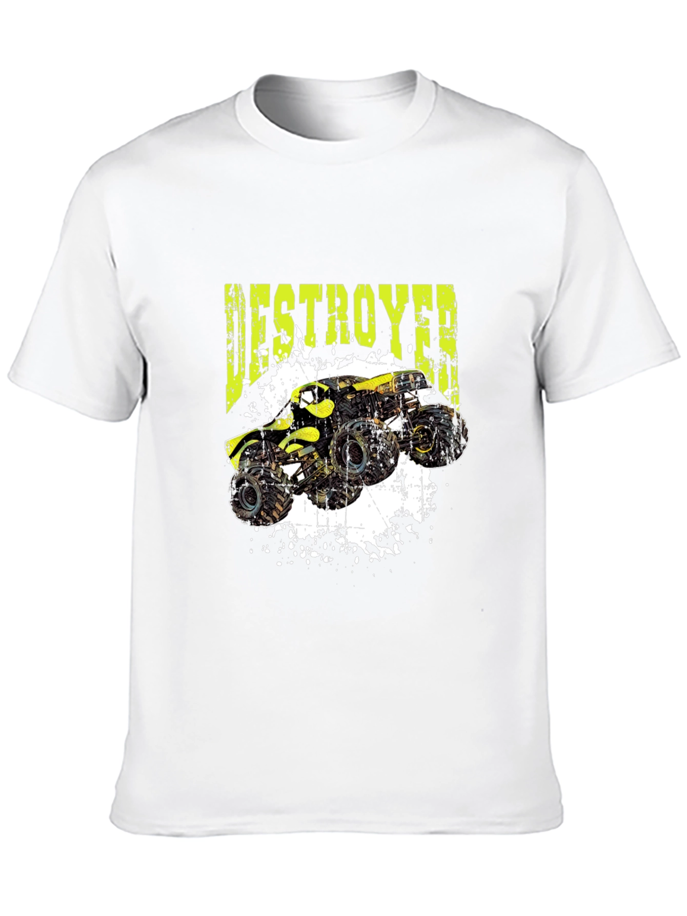 Monster Truck Destroyer Graphic T-Shirt - Black