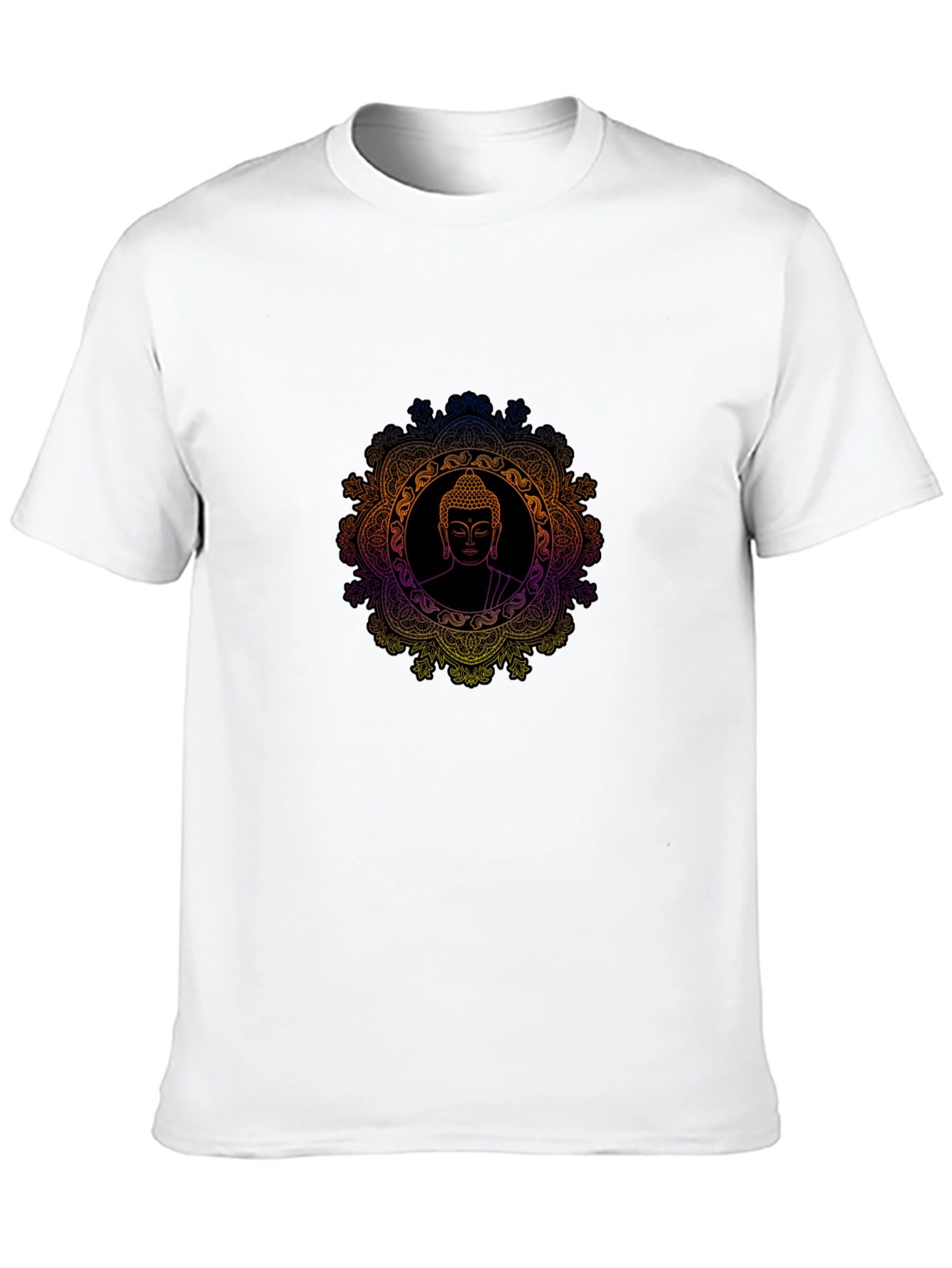 Buddha Mandala Graphic Black T-Shirt