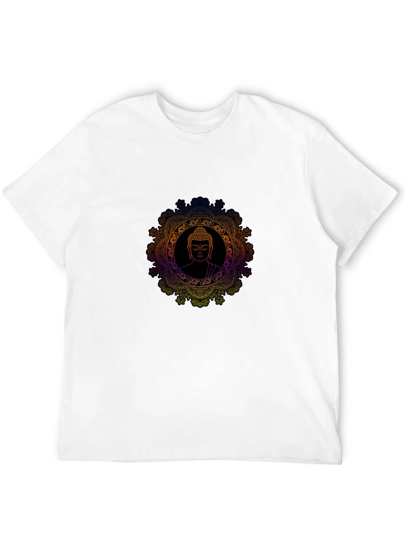 Buddha Mandala Graphic Black T-Shirt