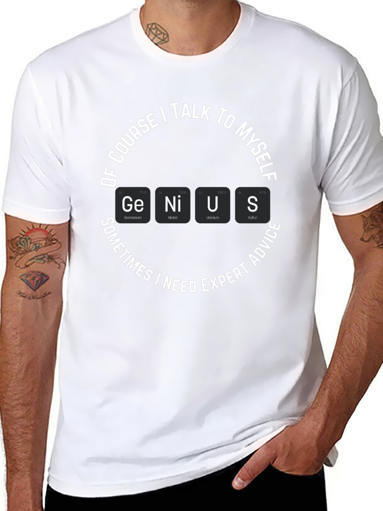 Genius Periodic Table T-Shirt Expert Advice Funny