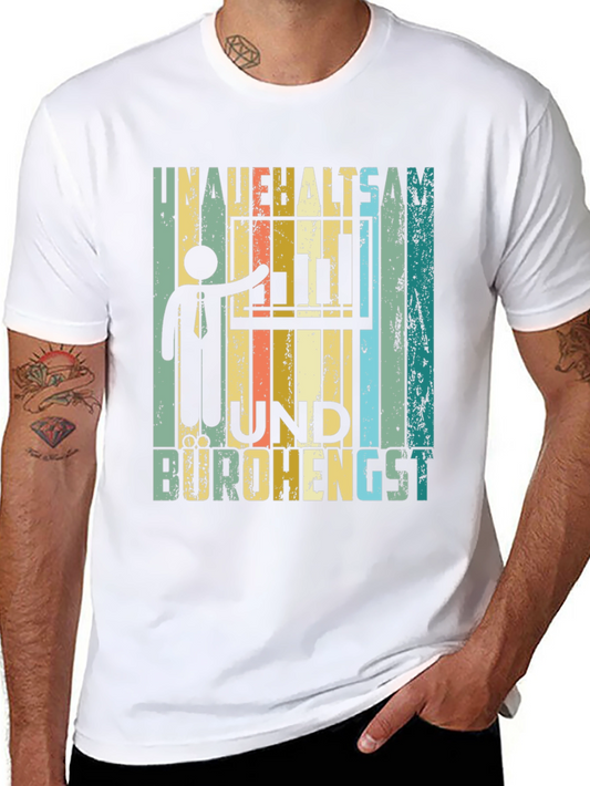 Retro Office Worker T-Shirt - Funny German Text Design