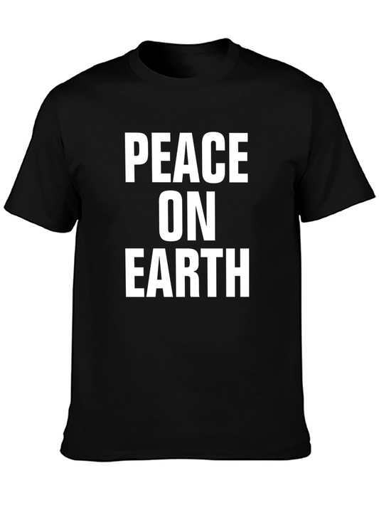 Peace On Earth Graphic Tee - Black T-Shirt