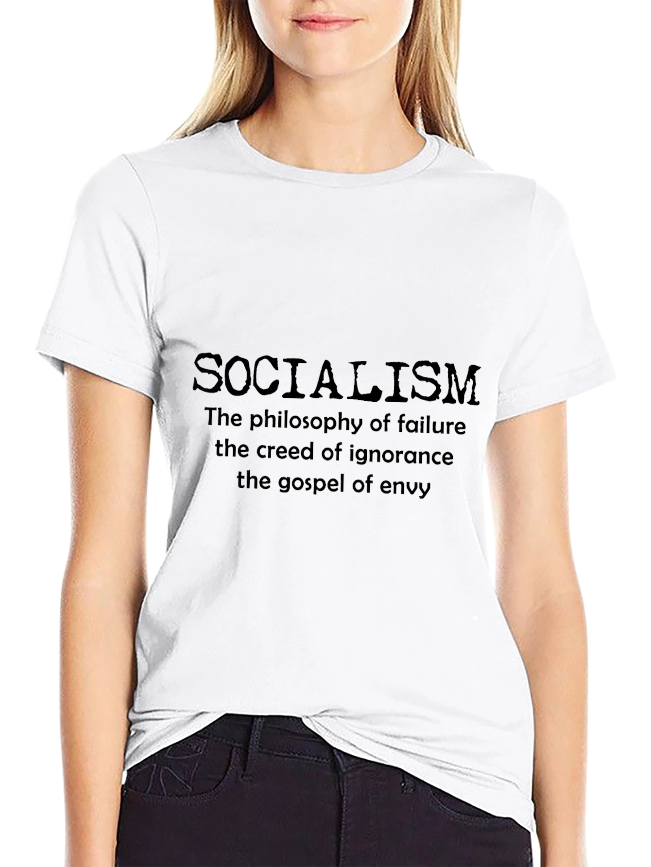 Socialism Anti-Leftist Black T-Shirt