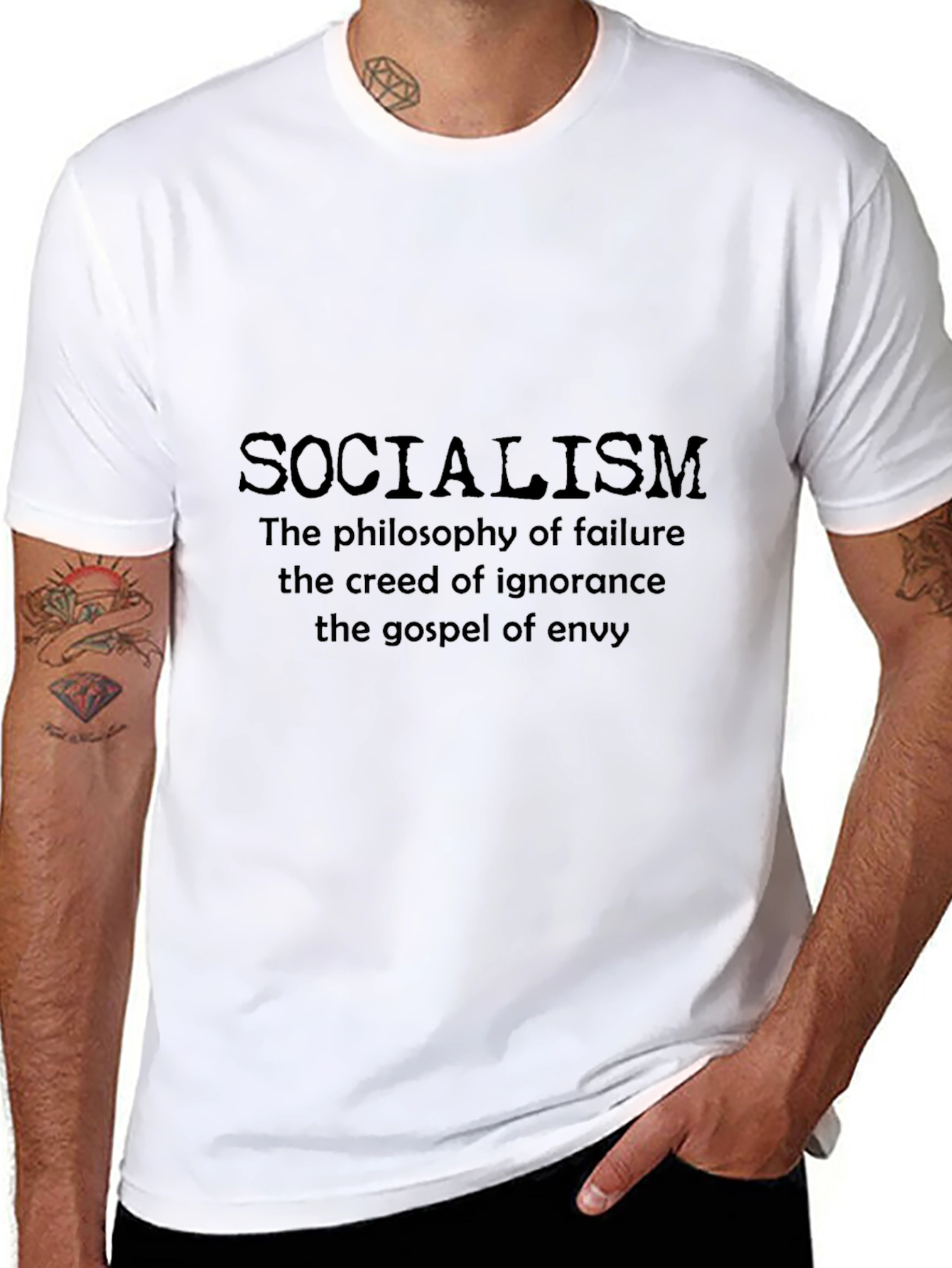 Socialism Anti-Leftist Black T-Shirt