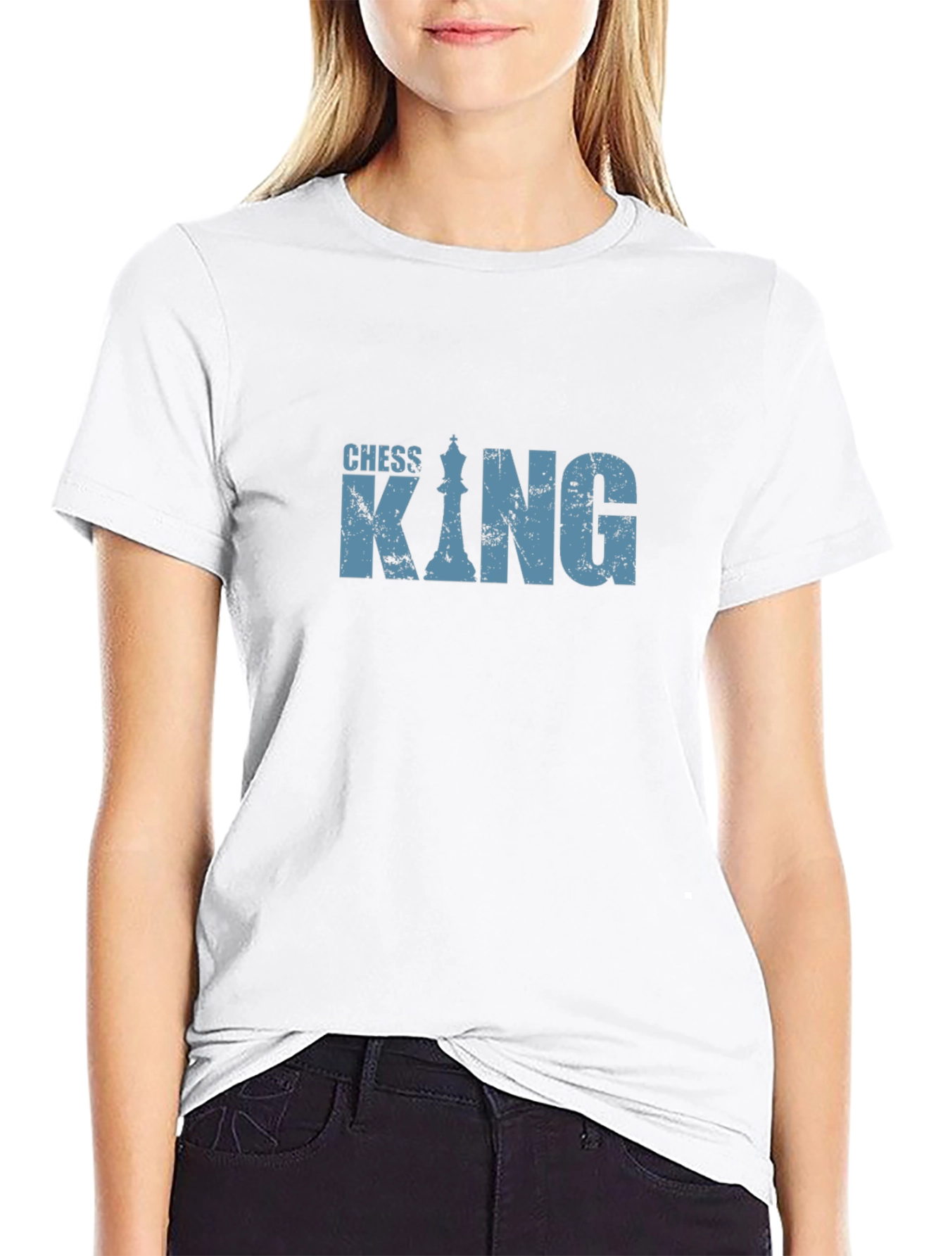 Chess King Graphic T-Shirt - Black Cotton Tee