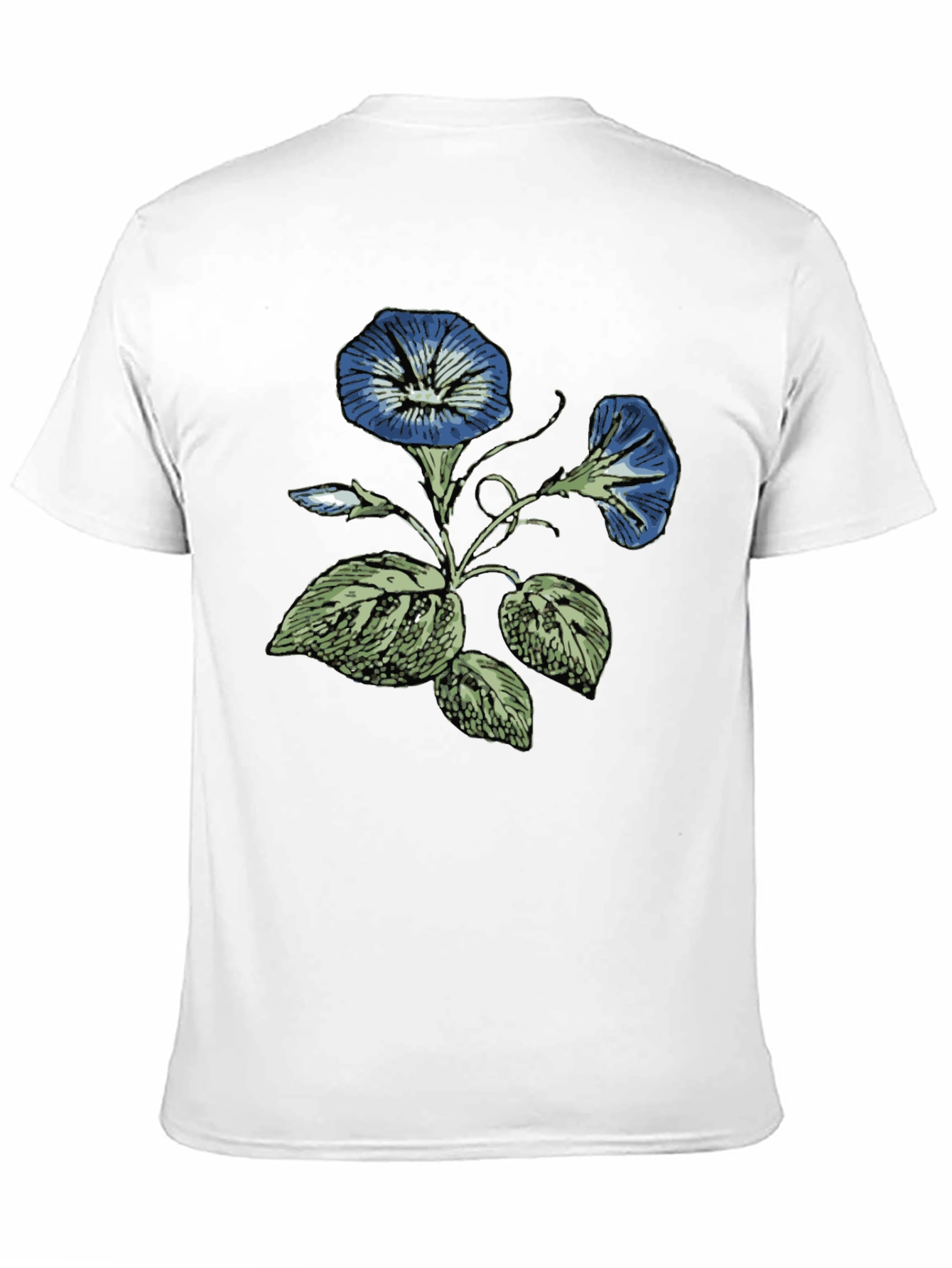 Botanical Blue Flowers Graphic T-Shirt