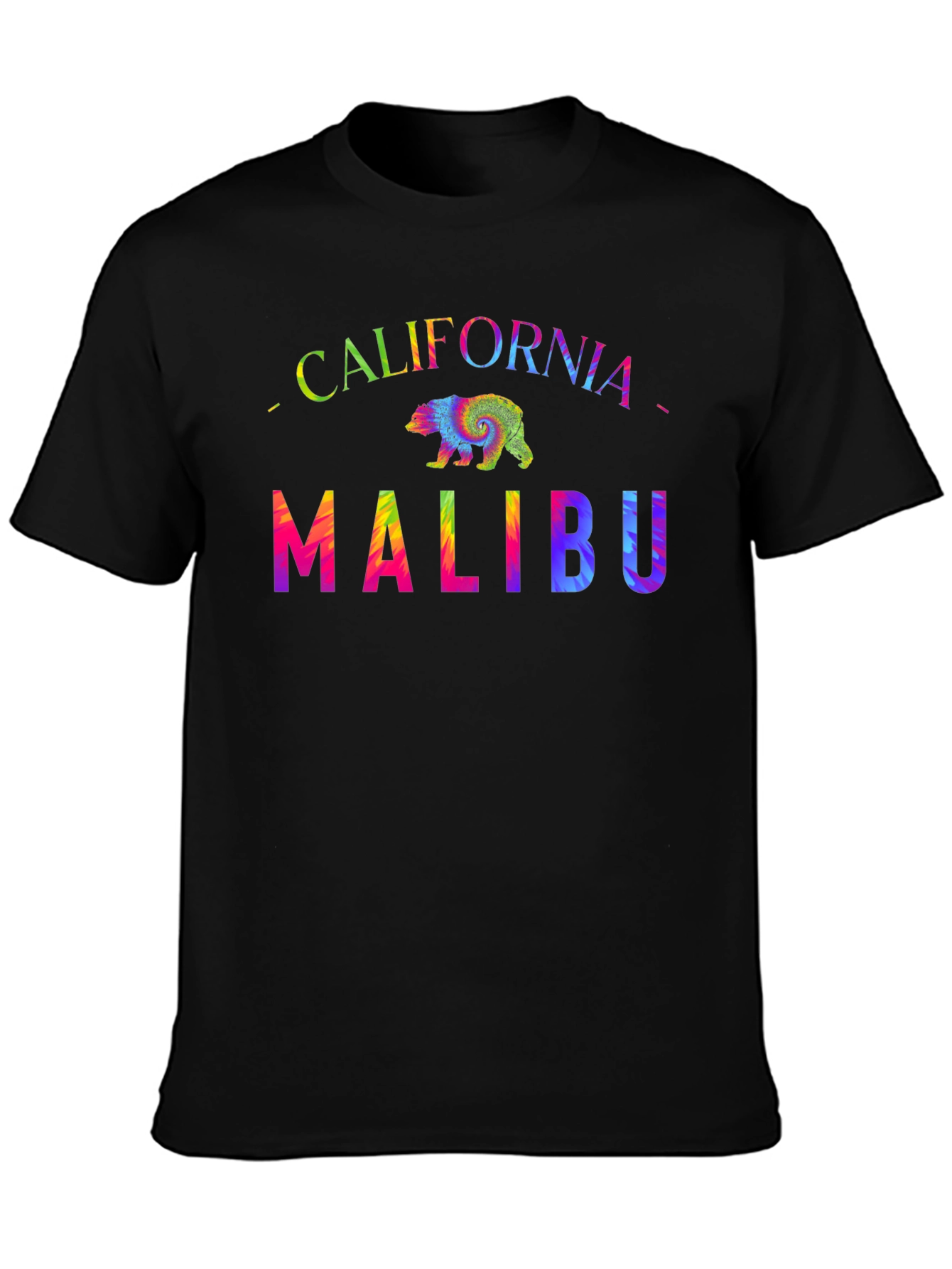 California Malibu Rainbow Bear Graphic Tee
