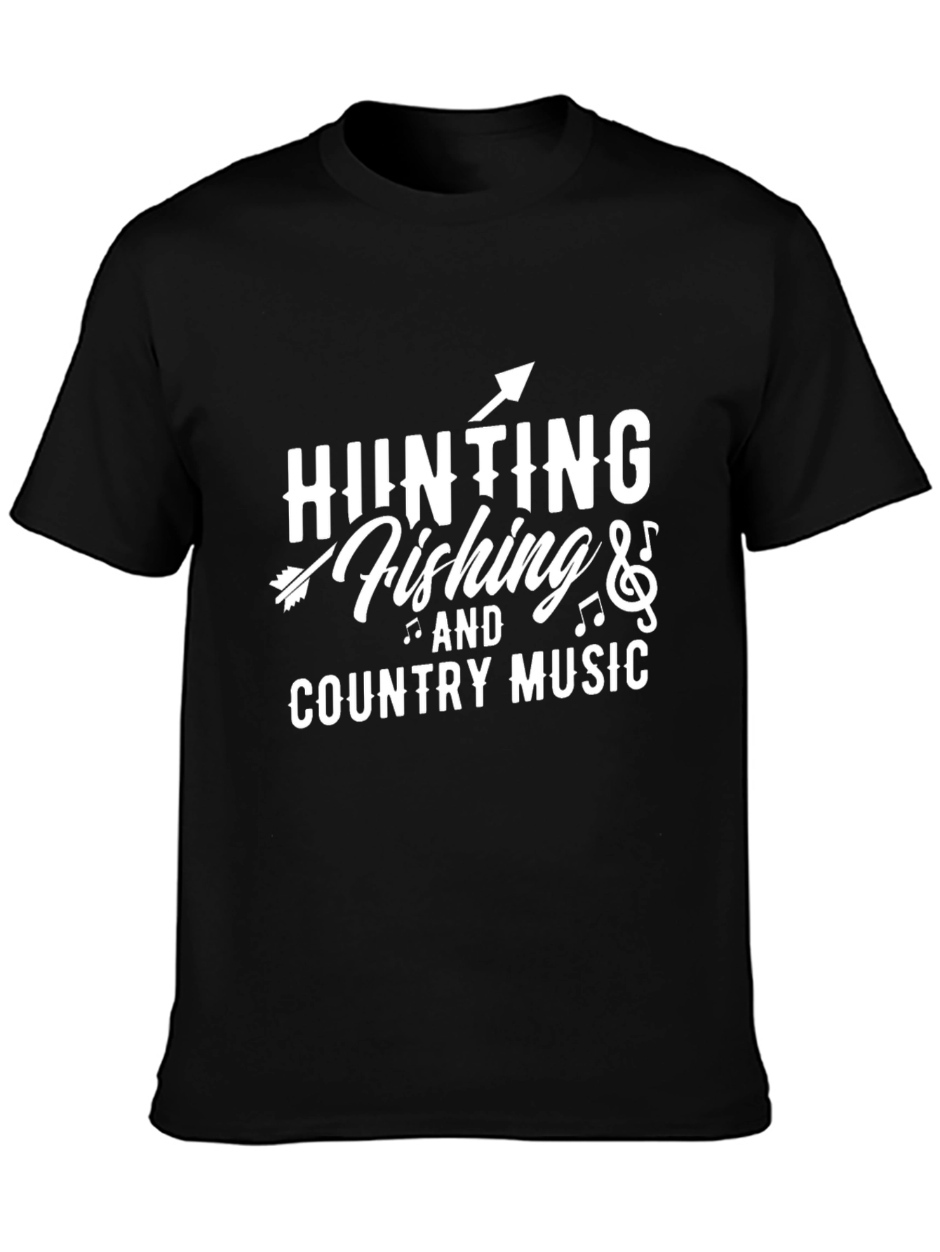 Hunting Fishing Country Music Graphic T-Shirt