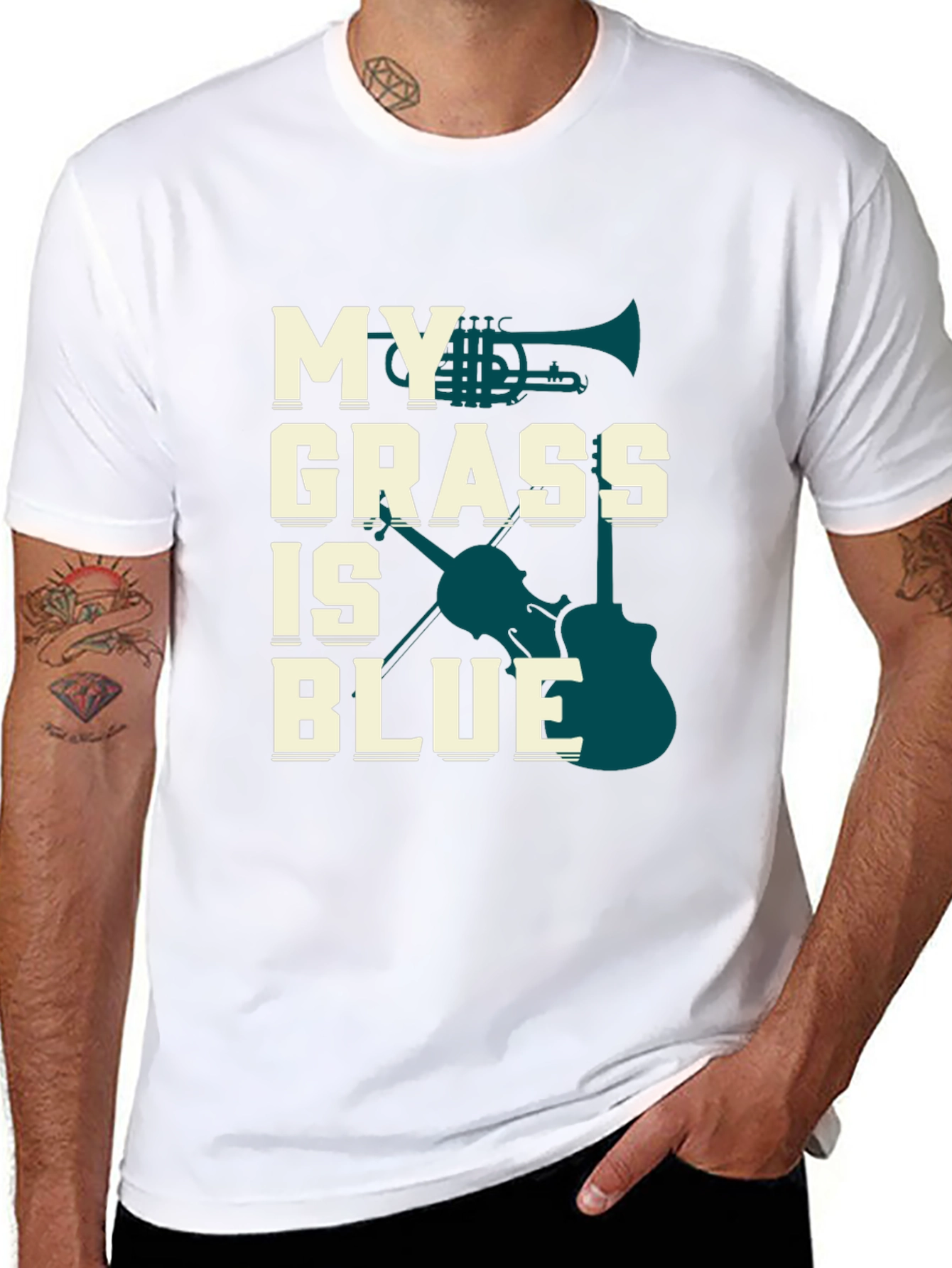 My Grass is Blue Music T-Shirt - Bluegrass Tee