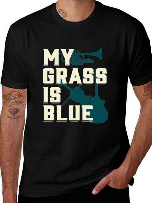 My Grass is Blue Music T-Shirt - Bluegrass Tee