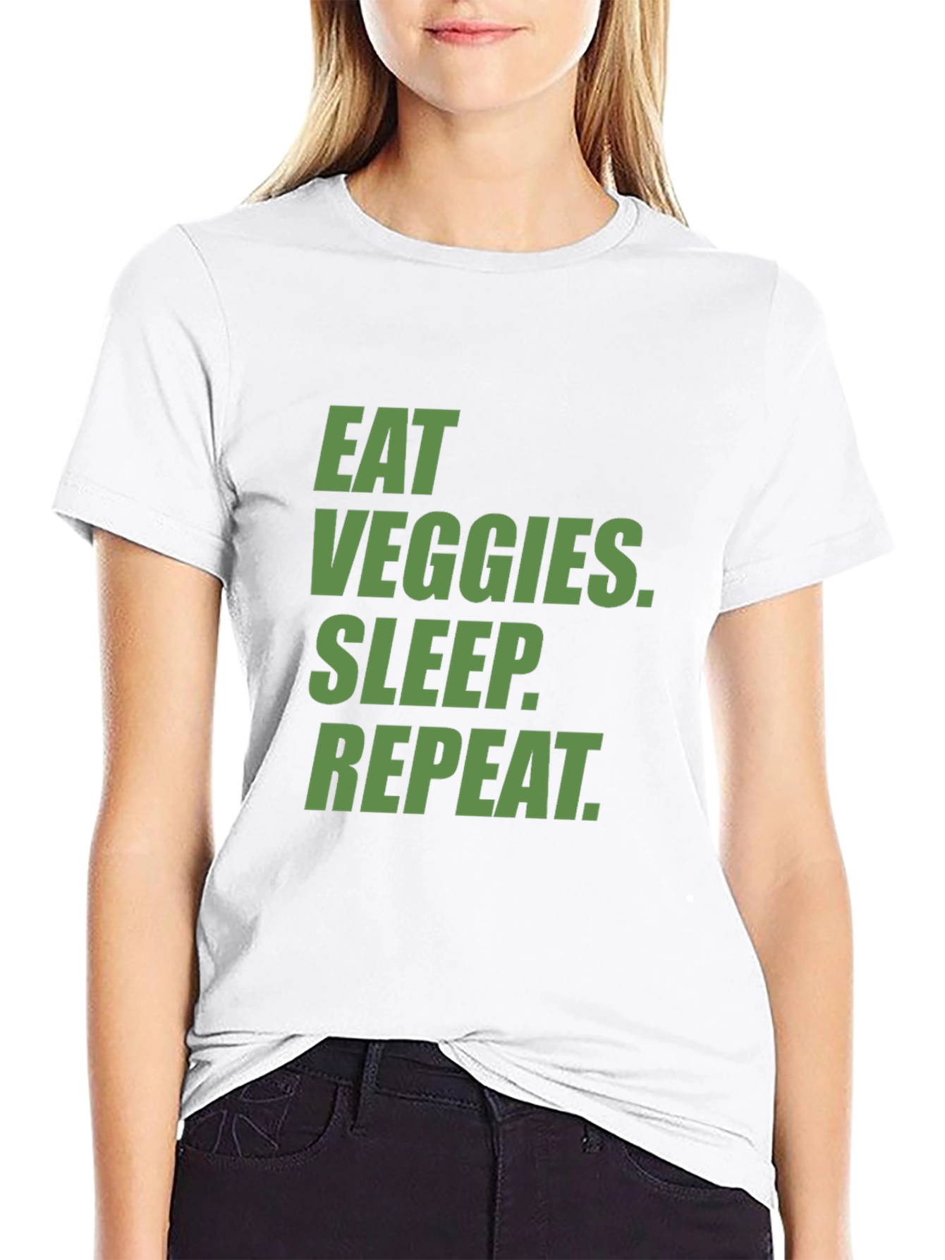 Eat Veggies Sleep Repeat T-Shirt