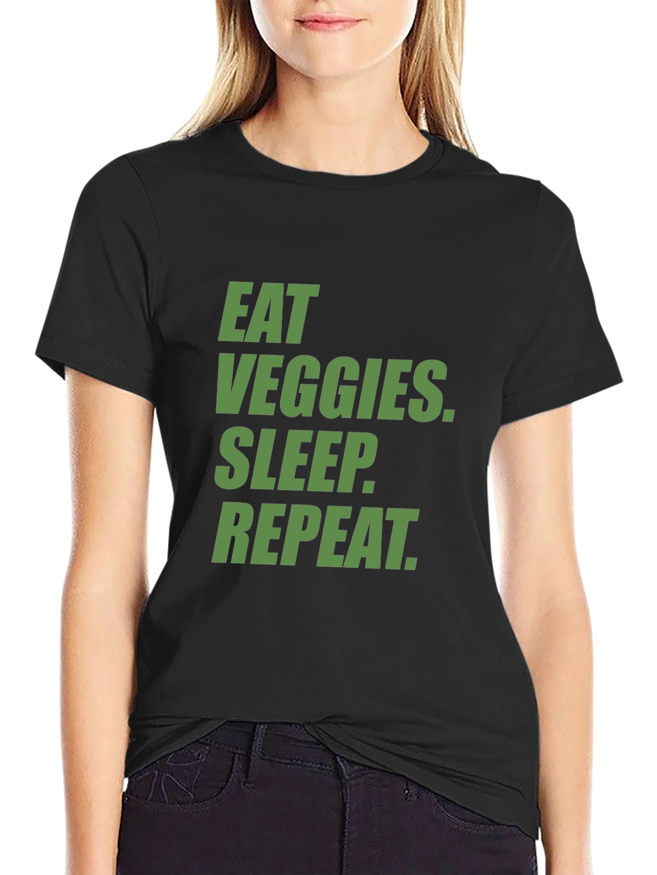 Eat Veggies Sleep Repeat T-Shirt