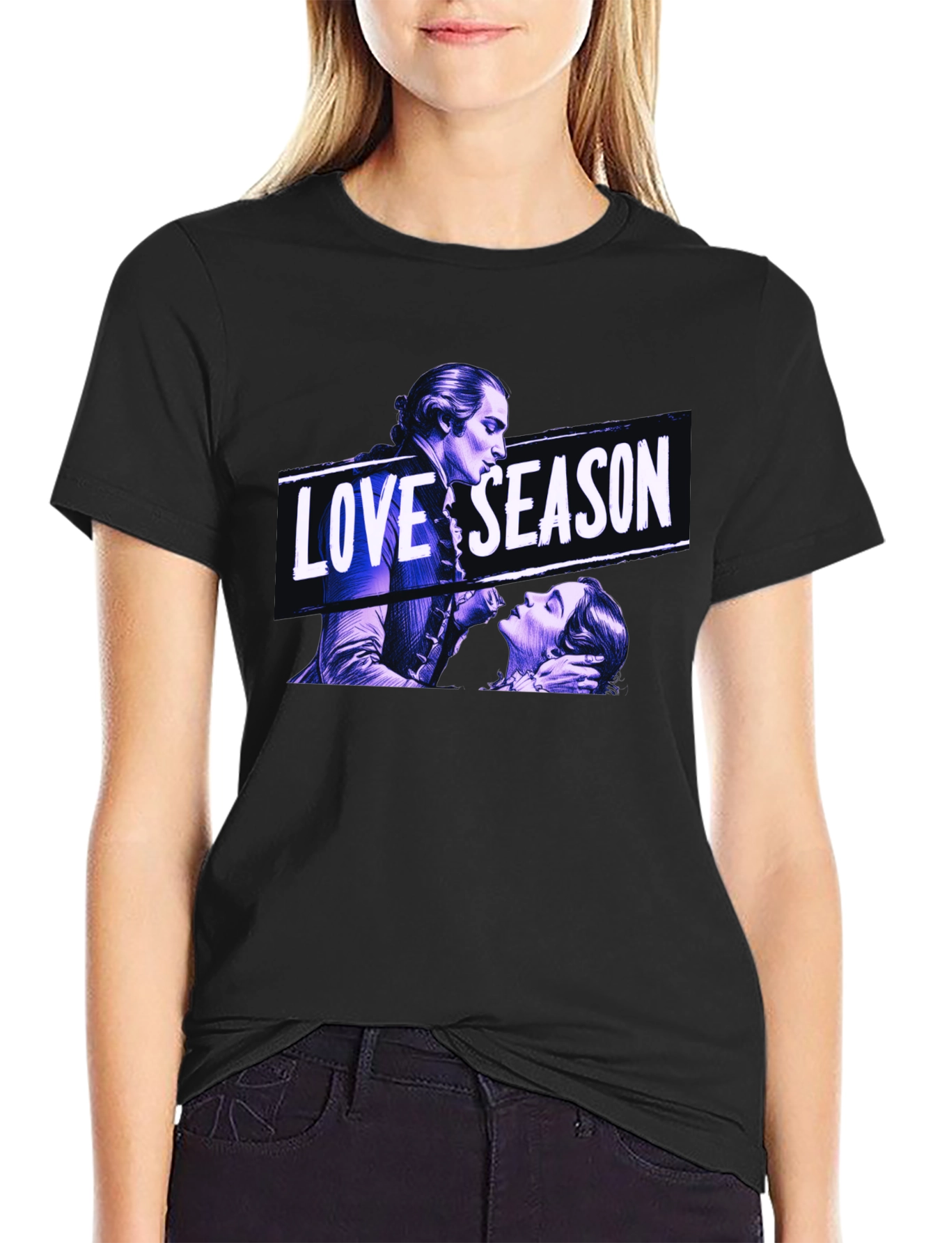 Love Season Graphic Black T-Shirt