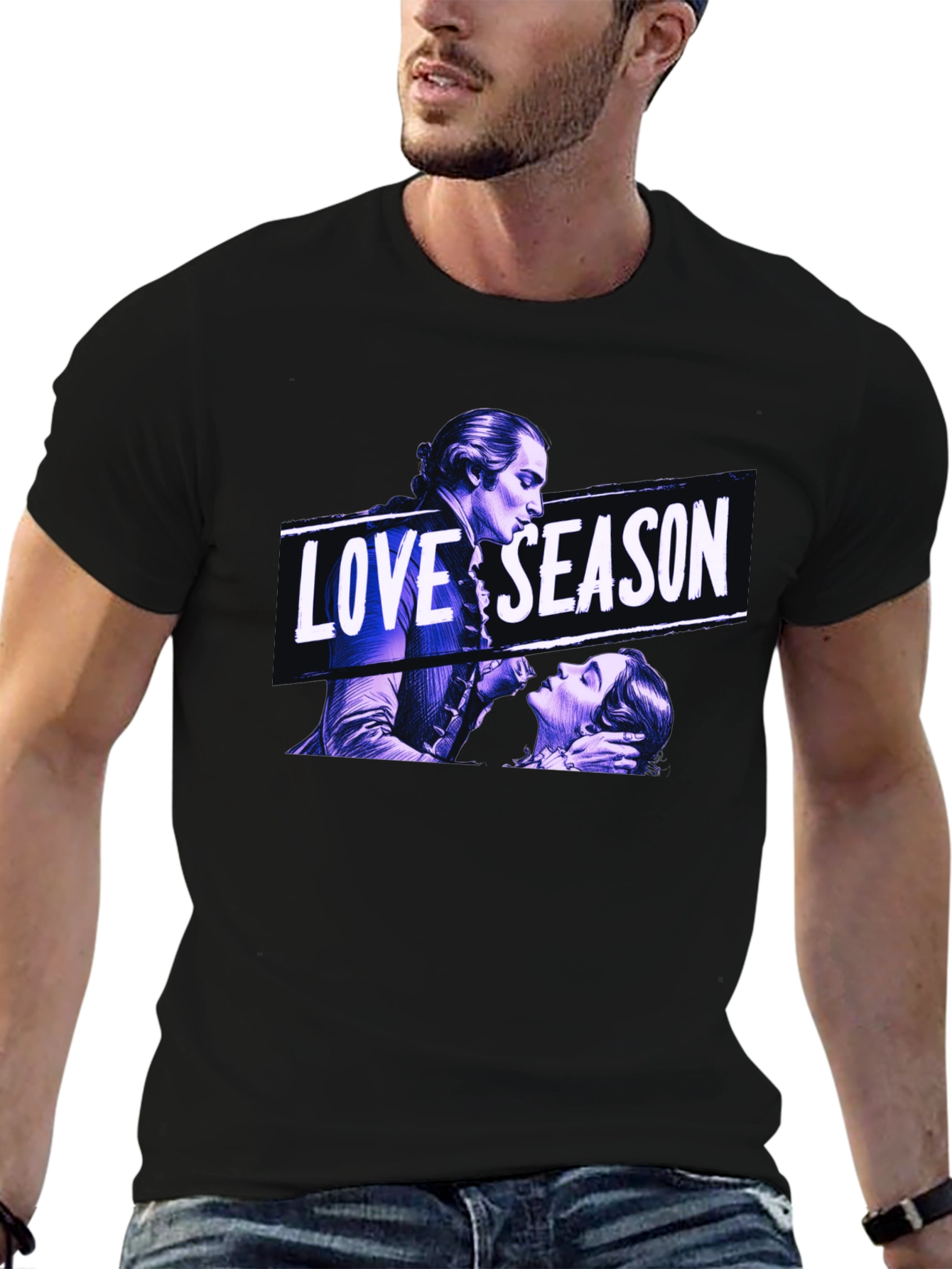 Love Season Graphic Black T-Shirt