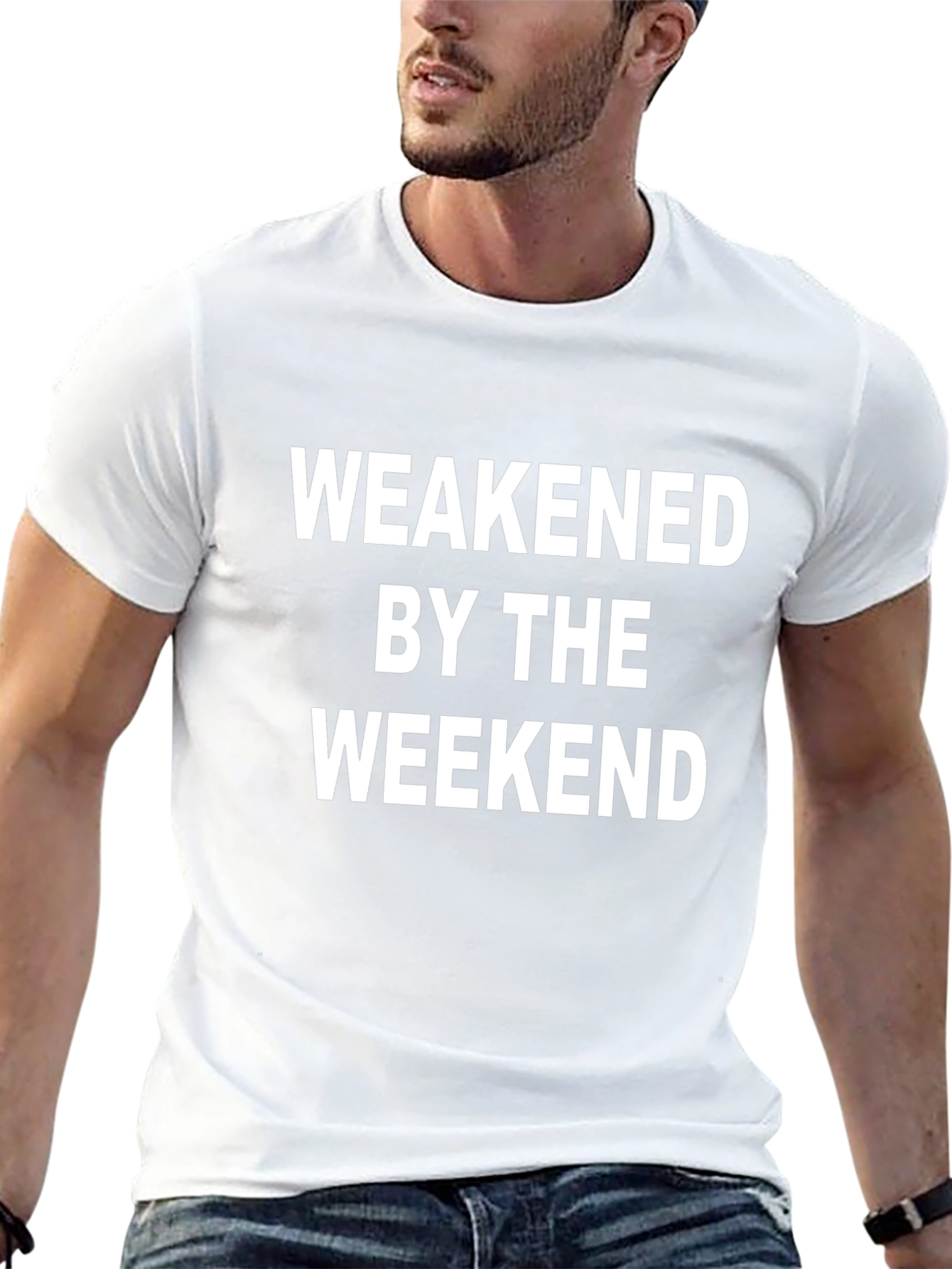 Weakened by the Weekend Graphic Tee - Black