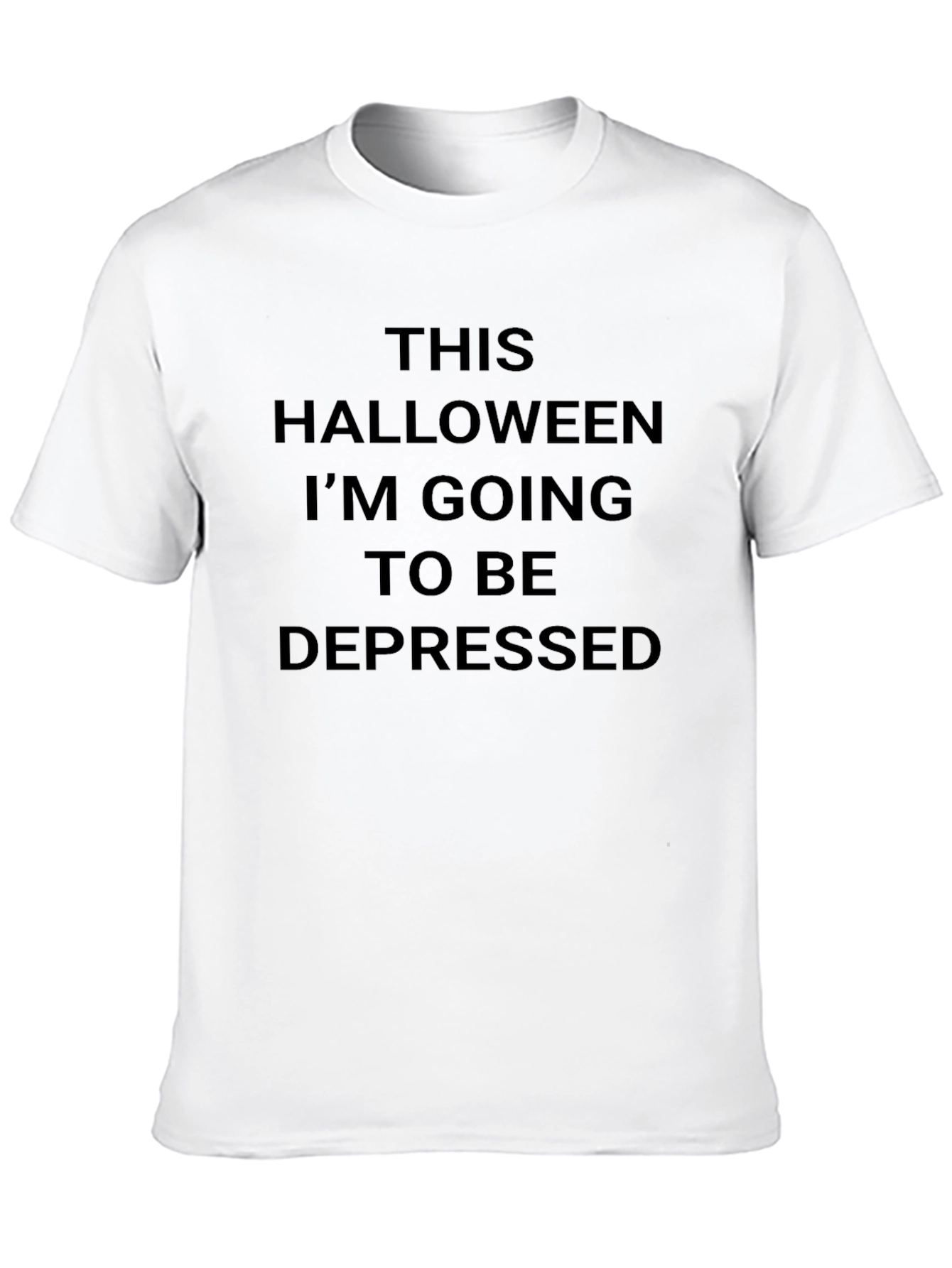 Depressed Halloween Black T-Shirt