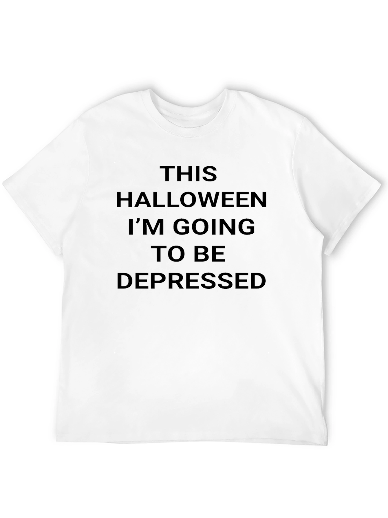 Depressed Halloween Black T-Shirt