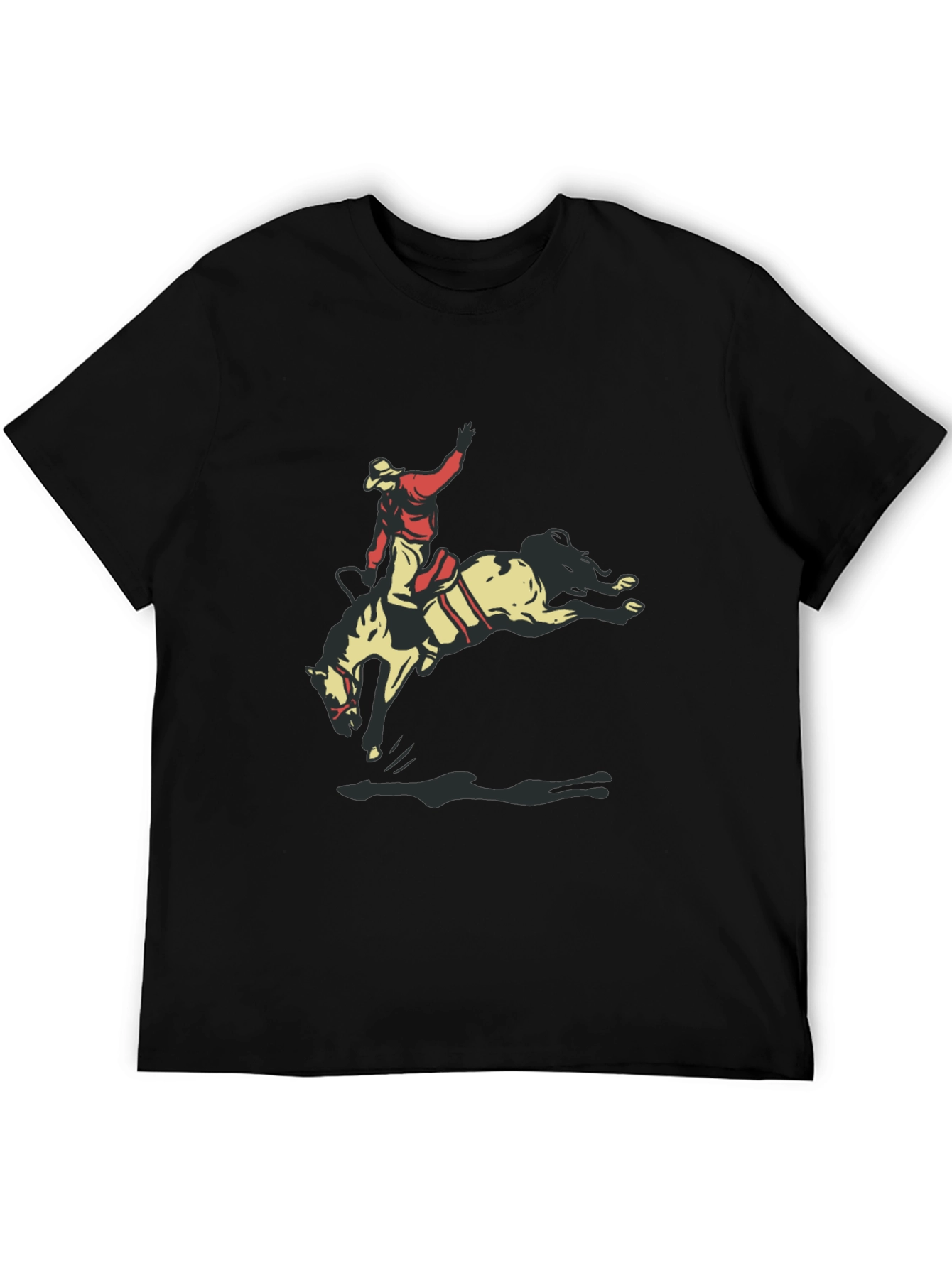 Rodeo Rider Graphic Tee - Black Casual T-Shirt