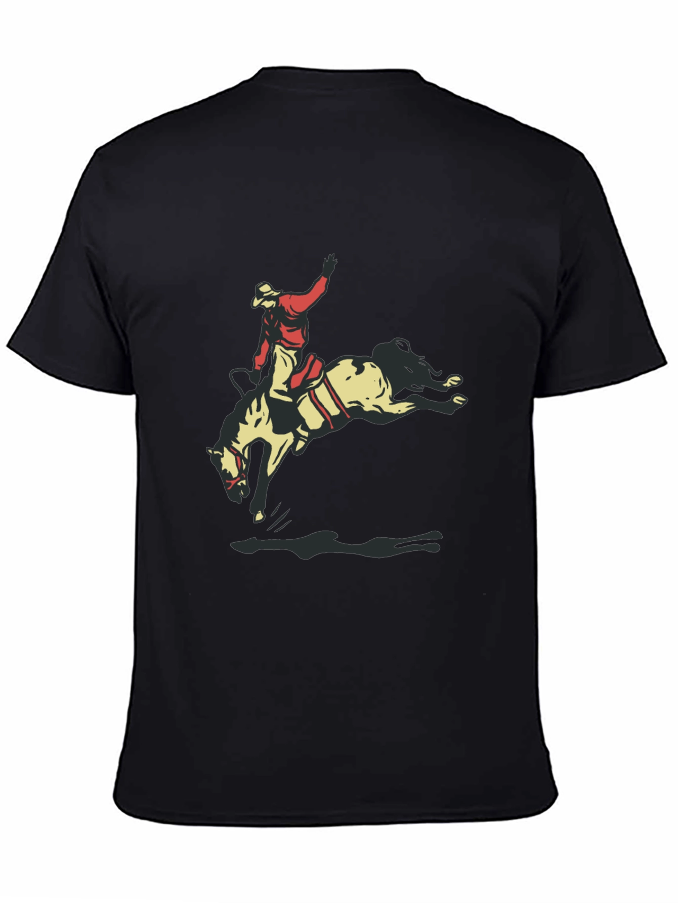 Rodeo Rider Graphic Tee - Black Casual T-Shirt