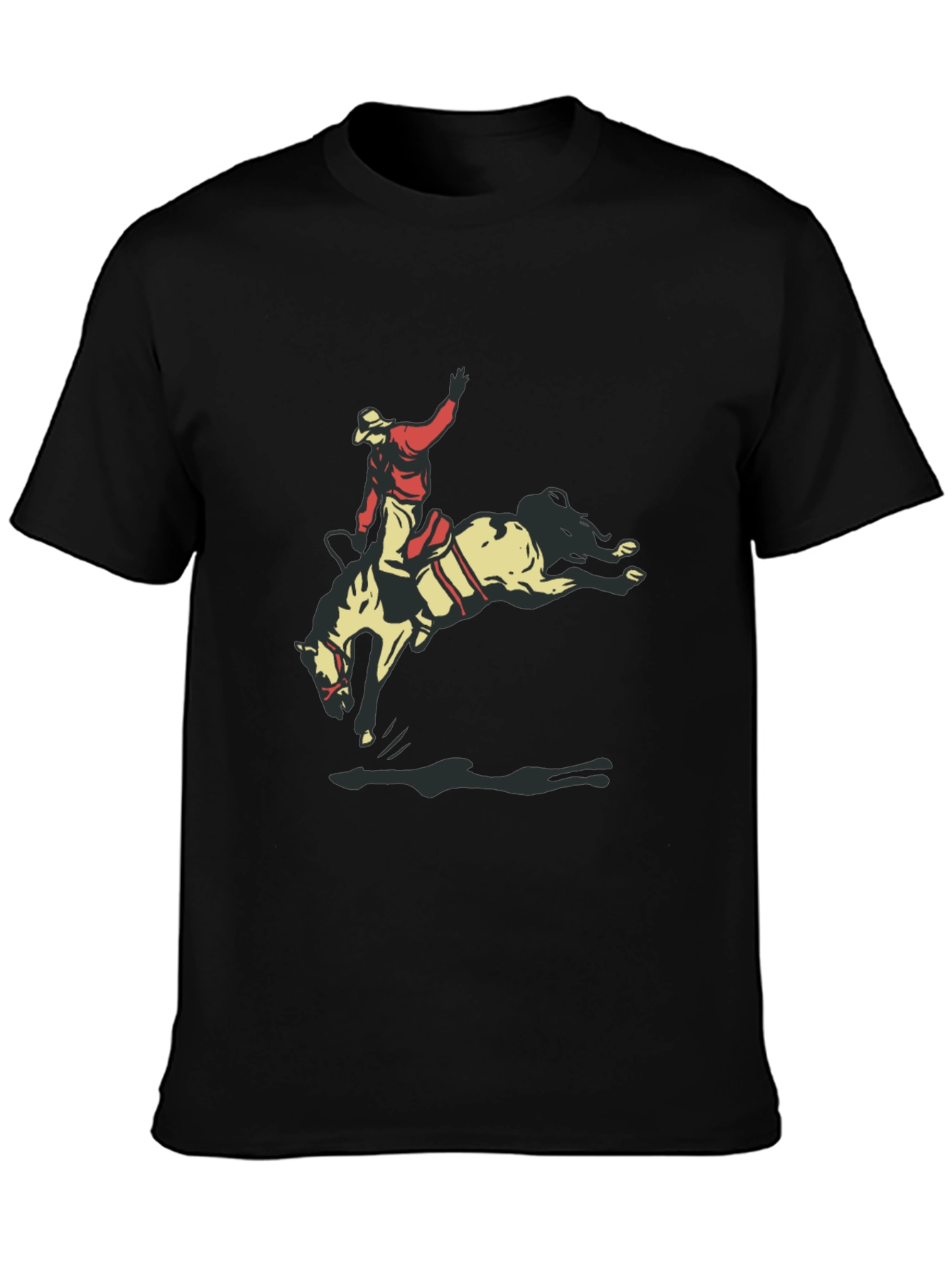 Rodeo Rider Graphic Tee - Black Casual T-Shirt