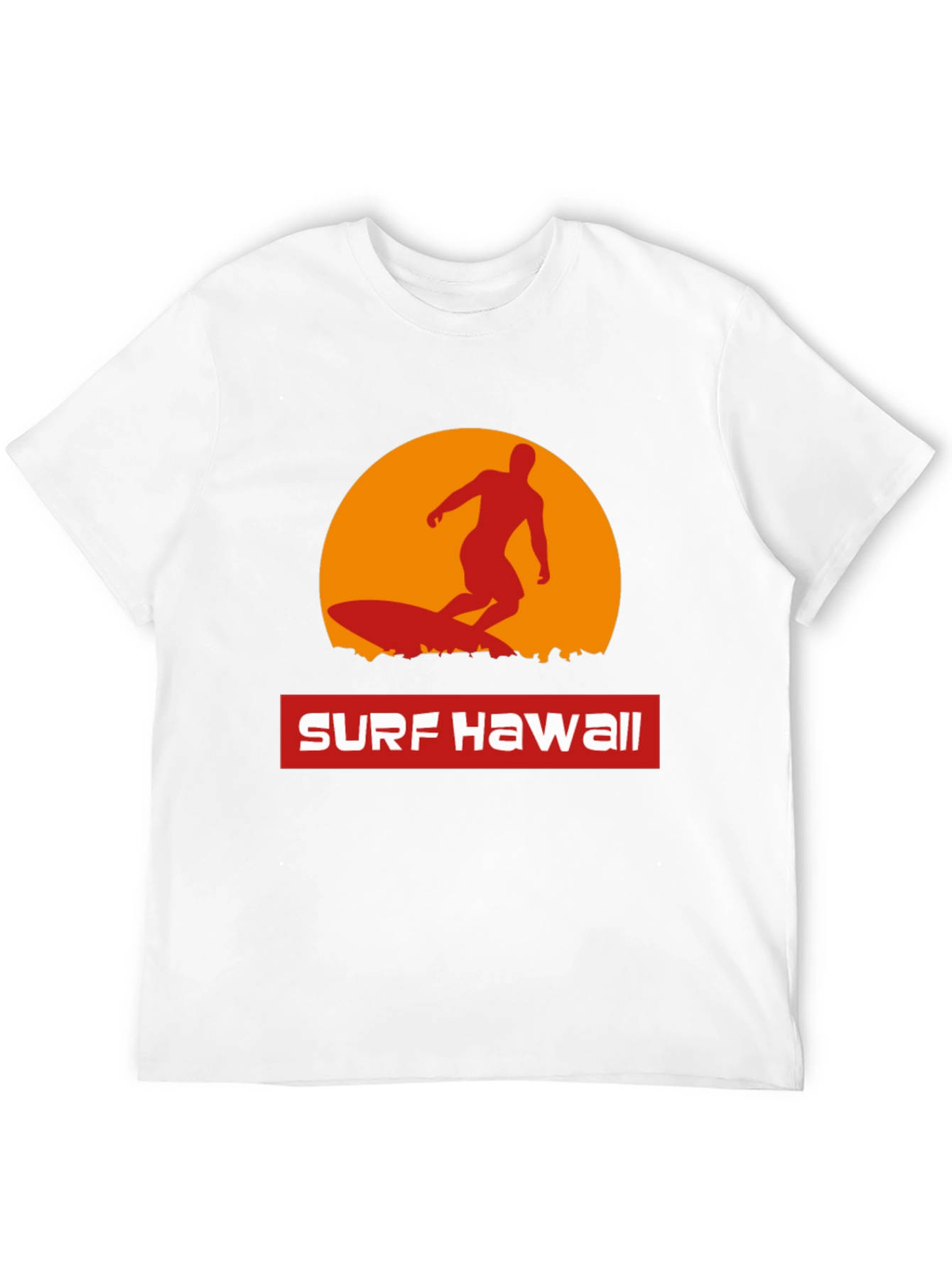 Surf Hawaii T-Shirt - Retro Sunset Surfer Tee