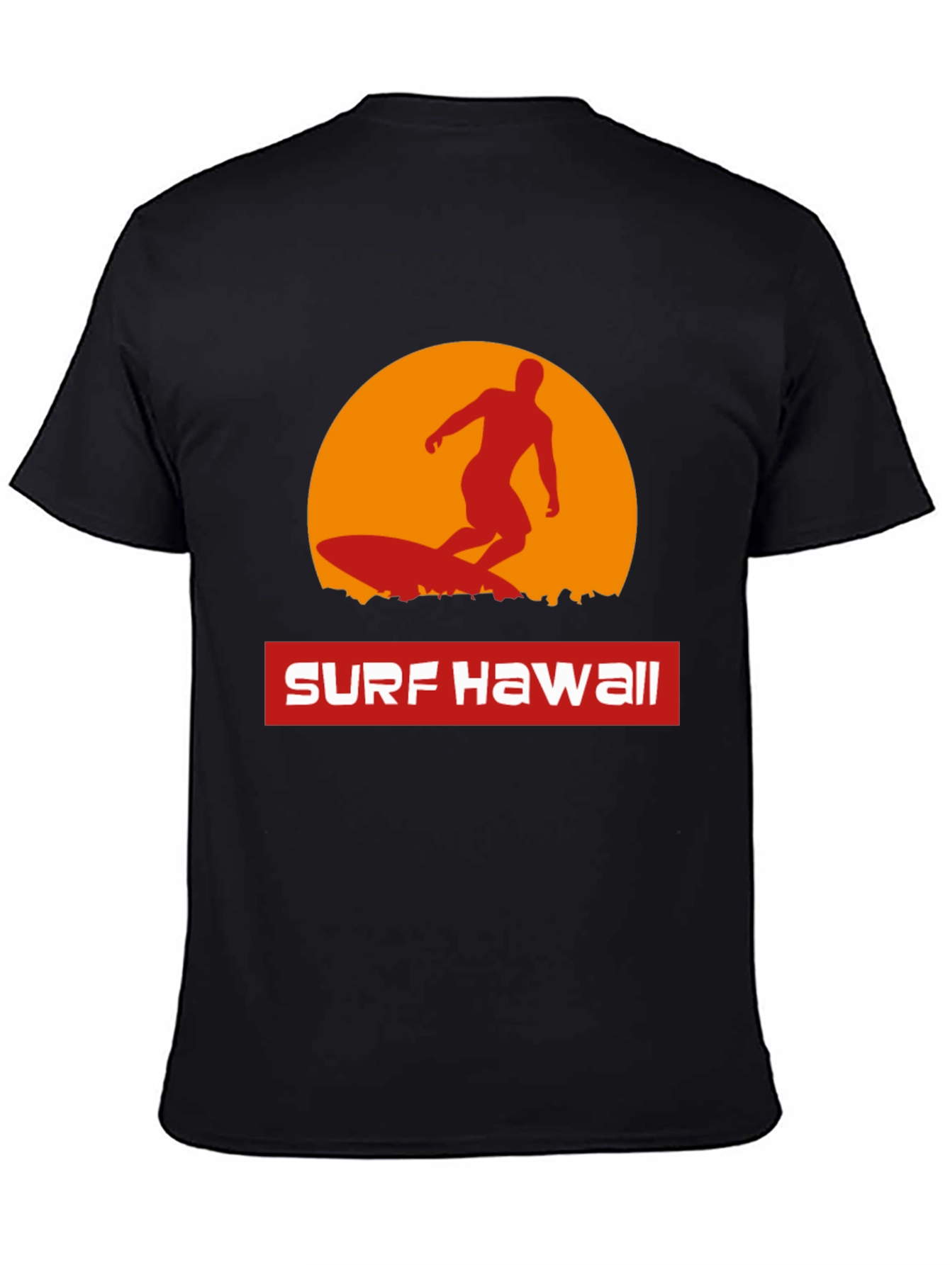 Surf Hawaii T-Shirt - Retro Sunset Surfer Tee