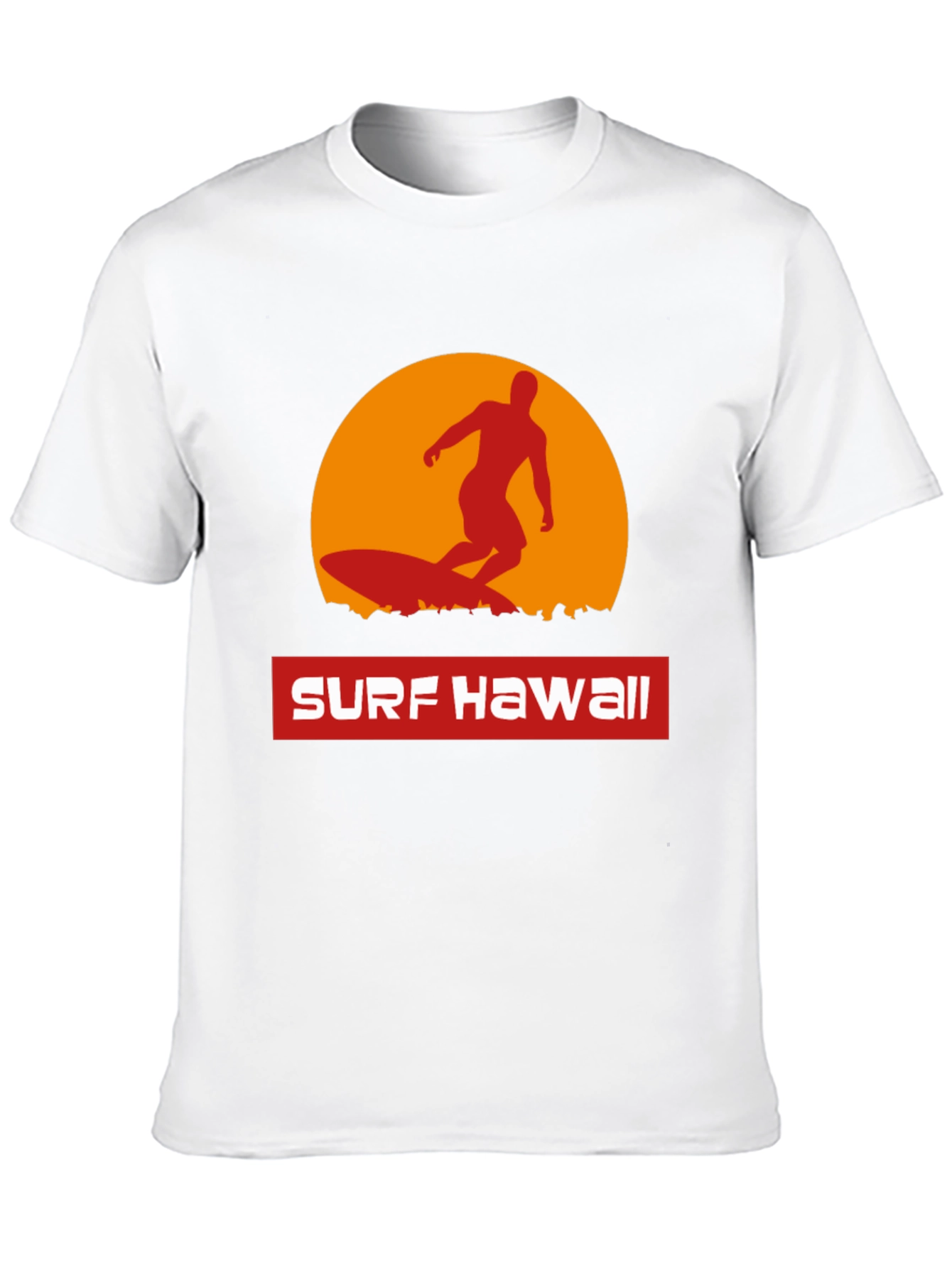 Surf Hawaii T-Shirt - Retro Sunset Surfer Tee