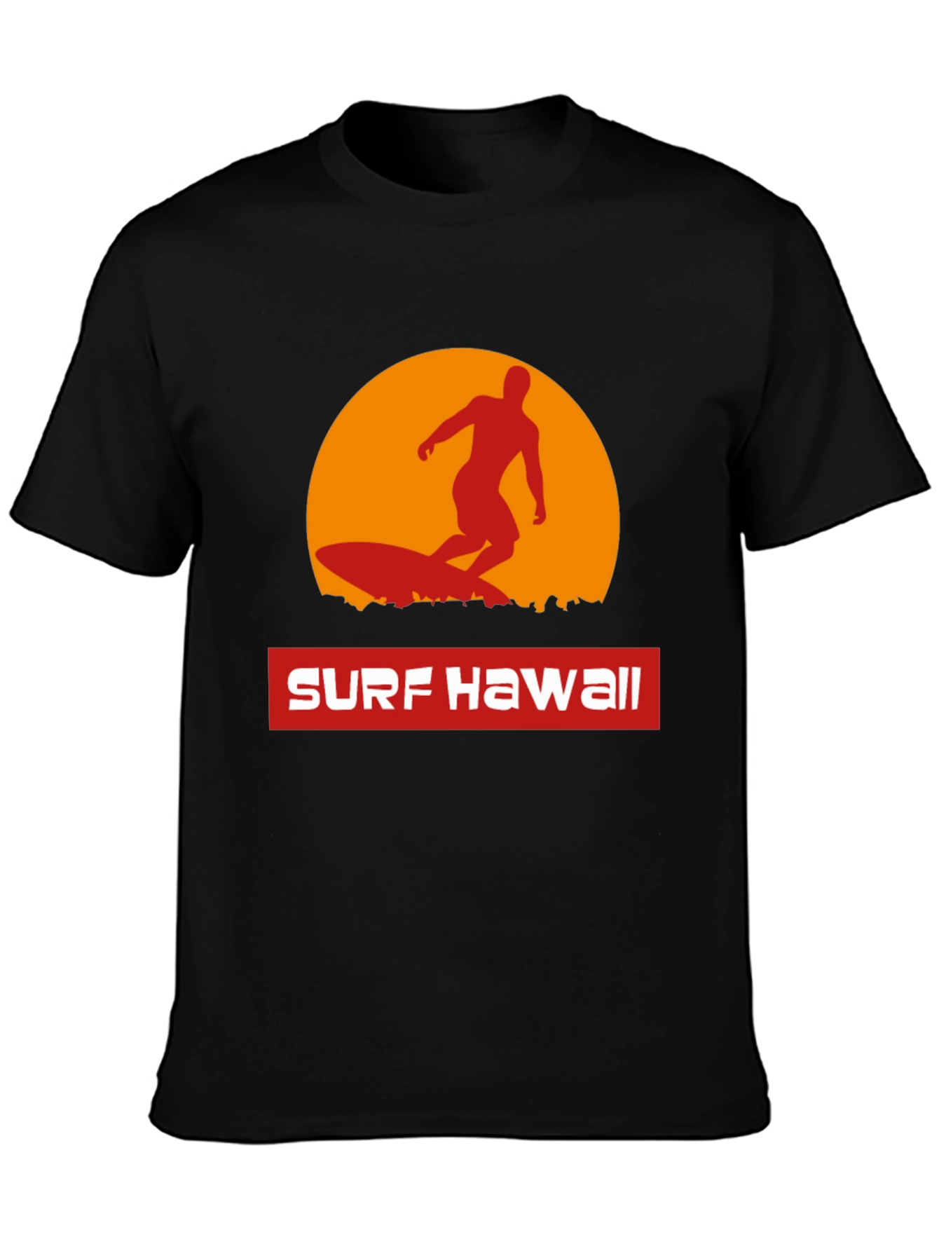 Surf Hawaii T-Shirt - Retro Sunset Surfer Tee